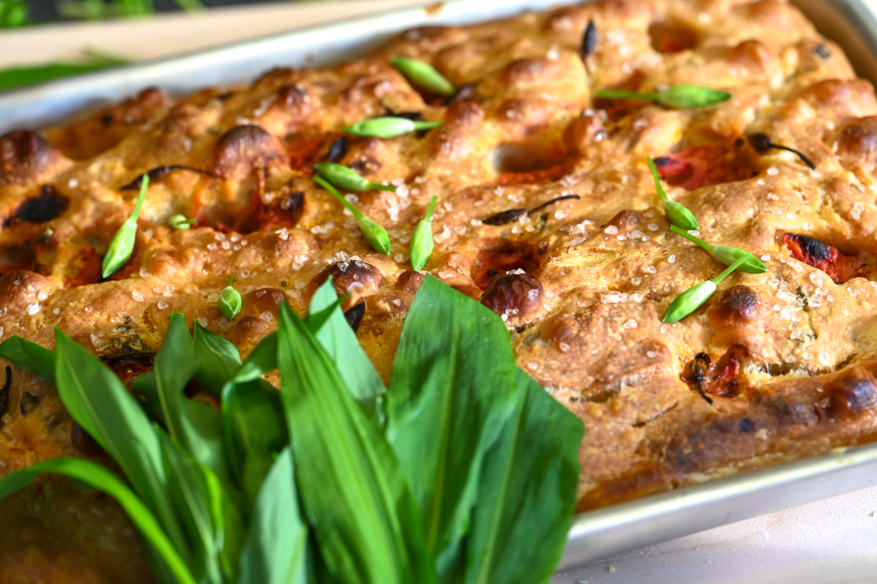 Schritt 3: Bärlauch Focaccia backen