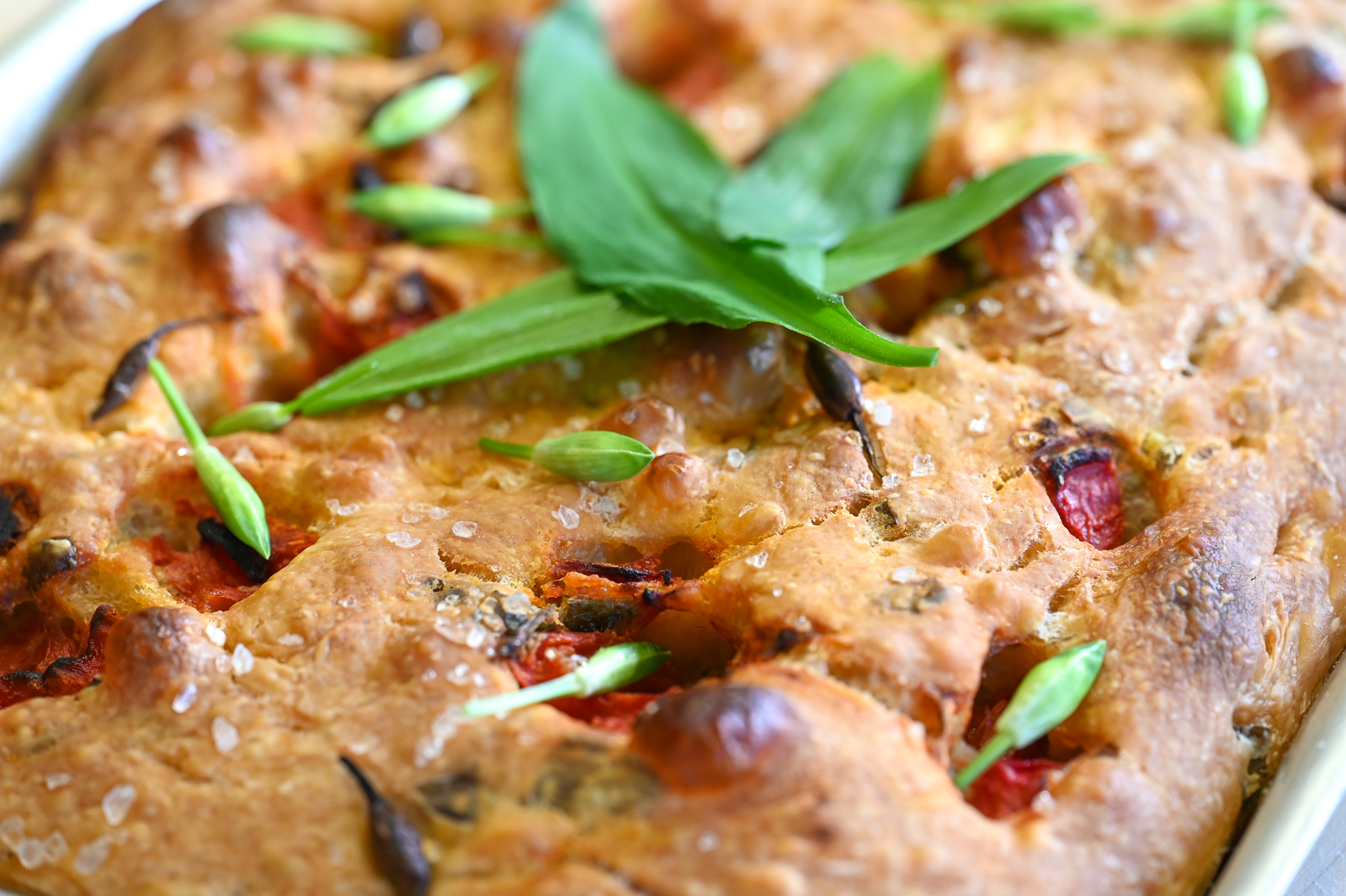 Schritt 3: Bärlauch Focaccia backen