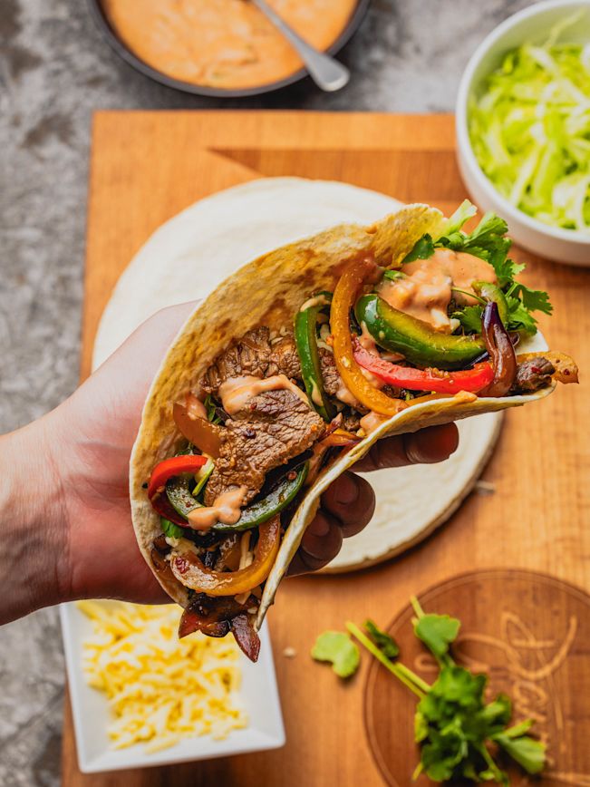 Fajitas mit Flap Steak und Jalisco Sauce Rezept Fajitas mit Flap Steak und Jalisco Sauce Rezept