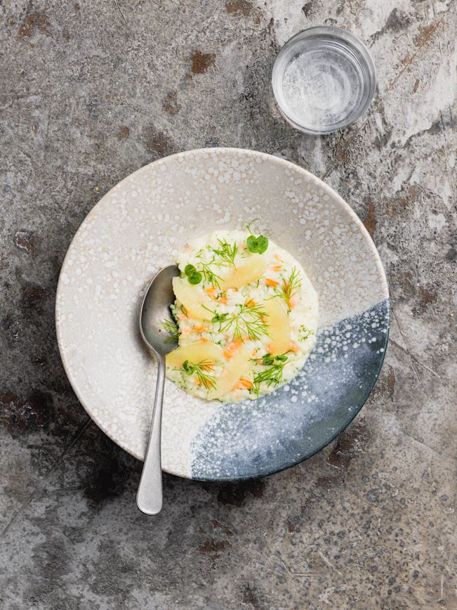 Risotto mit Rauchlachs, Dill und Zitrone Rezept Risotto mit Rauchlachs, Dill und Zitrone Rezept