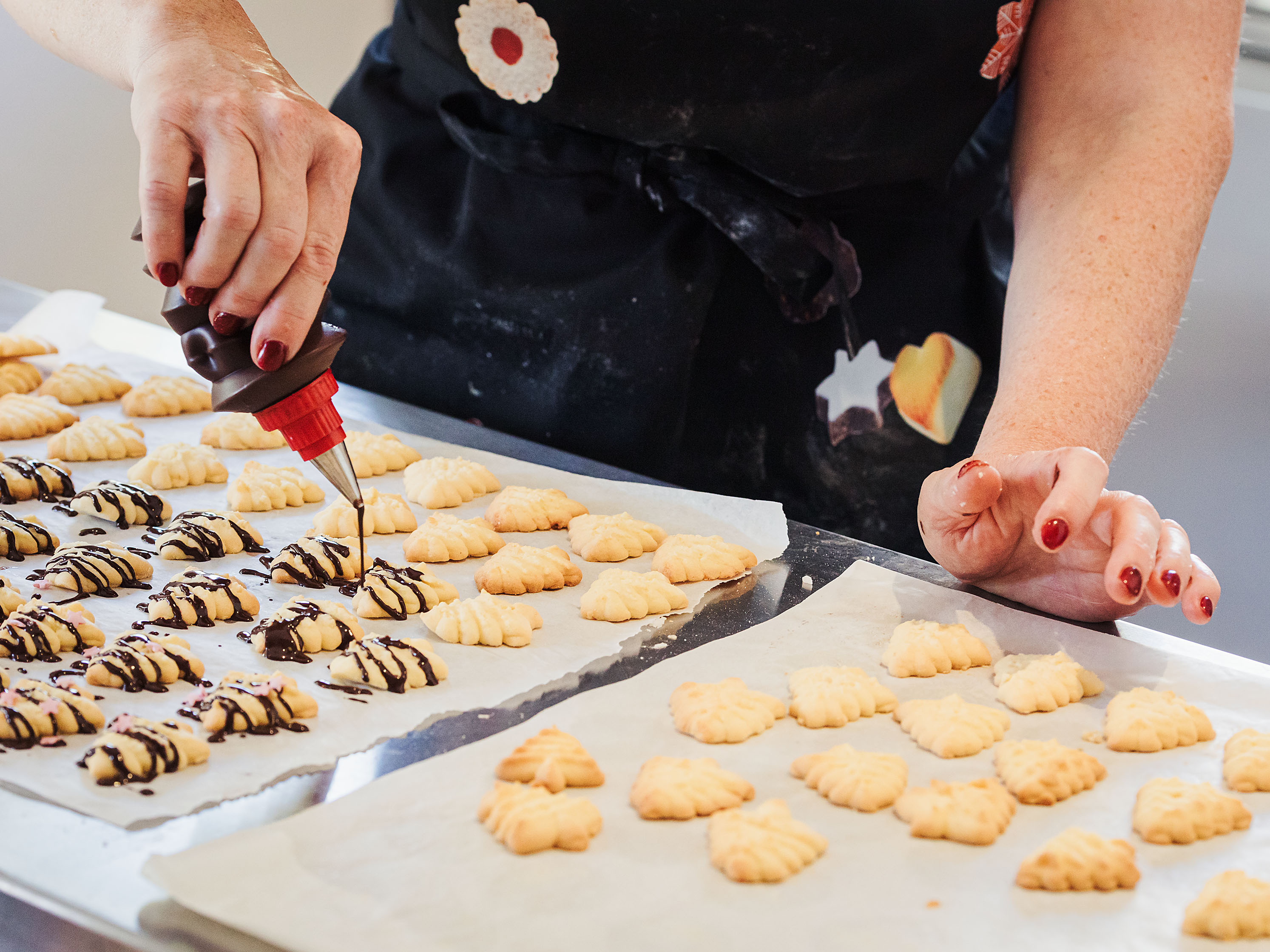 Schritt 2: Formen und Vanille Spritzgebäck backen