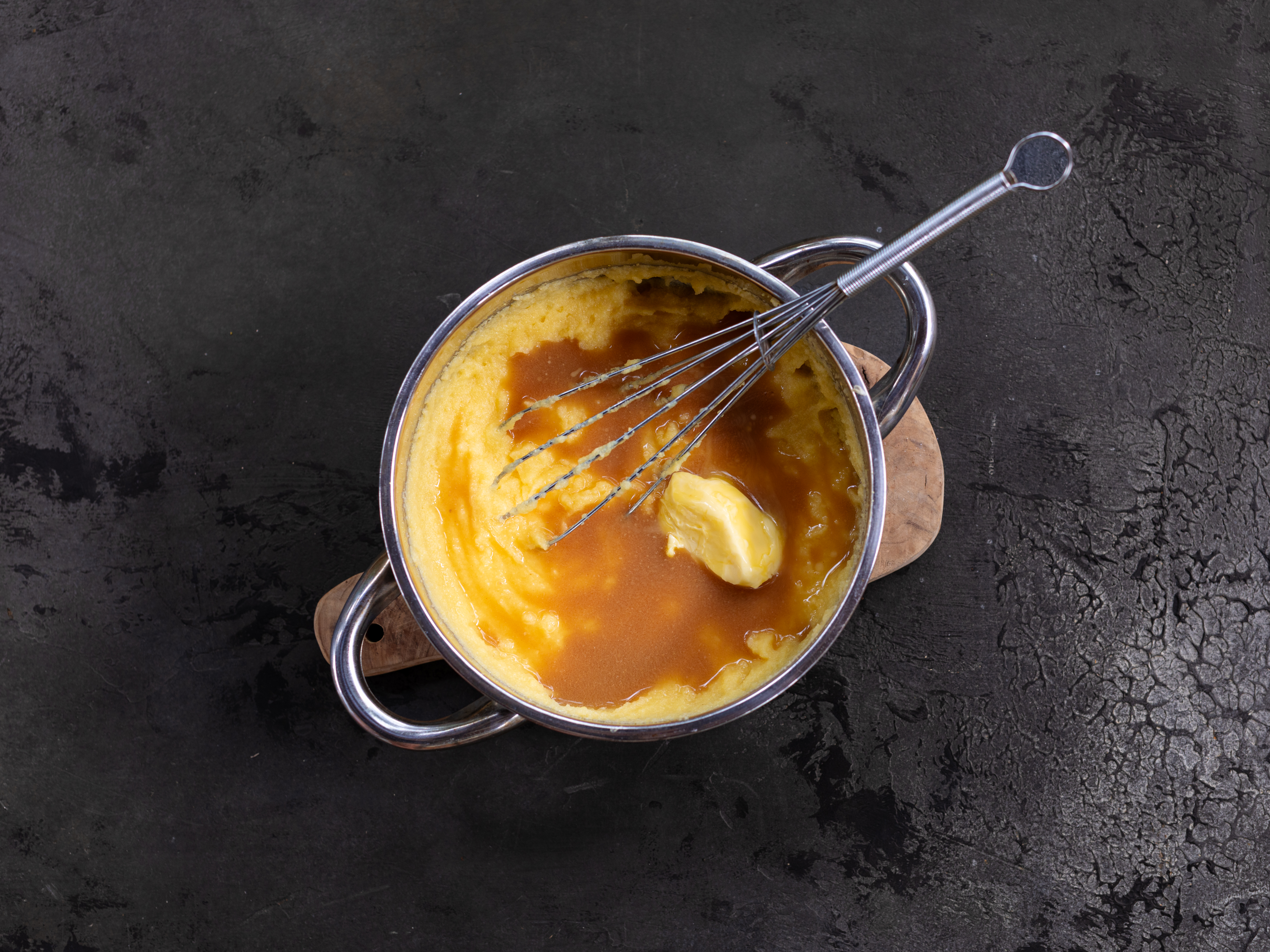 Schritt 4: Polenta für Miso Polenta mit Frühlingsgemüse verfeinern 