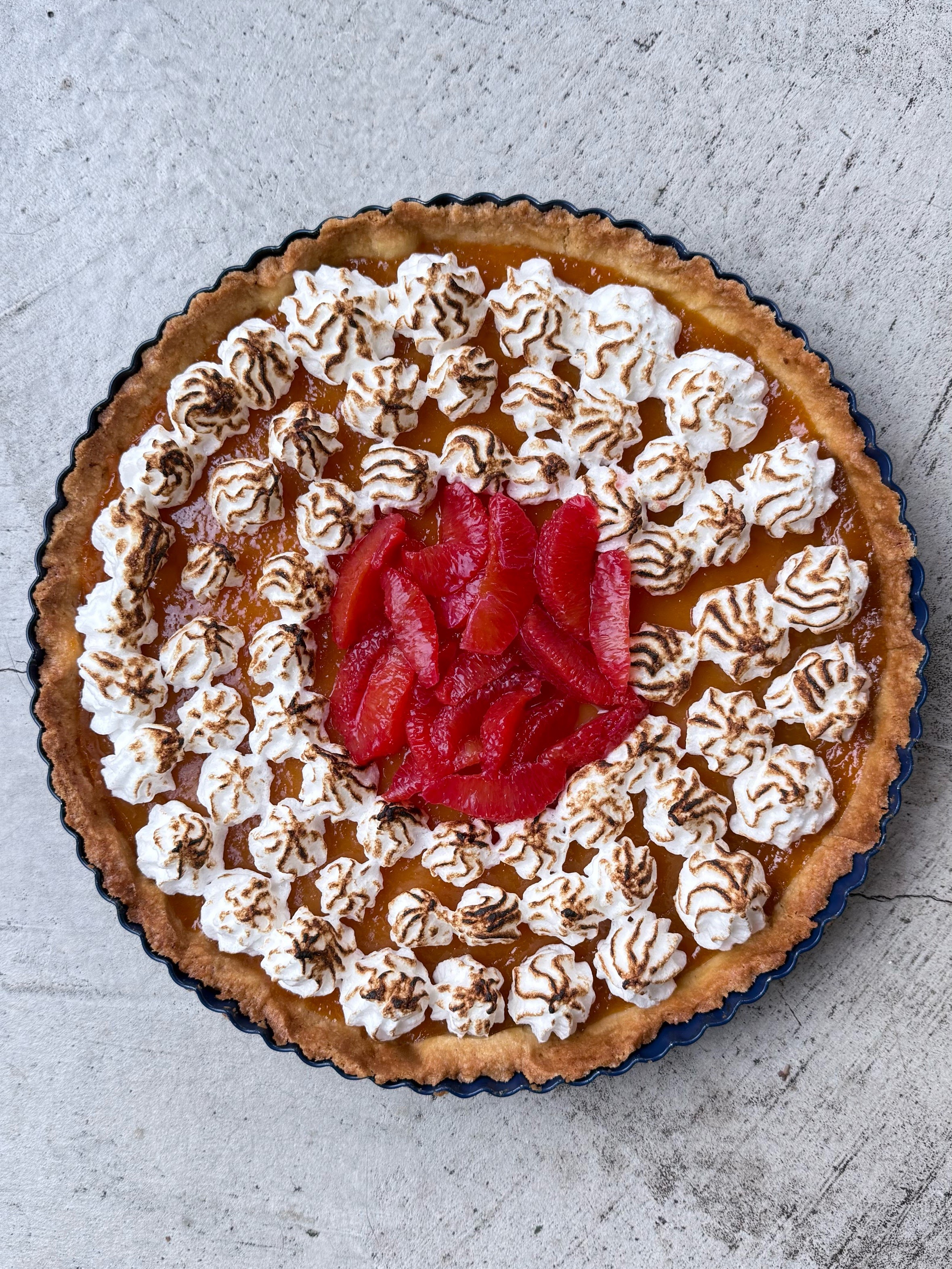 Blutorangen-Yuzu Tarte Rezept