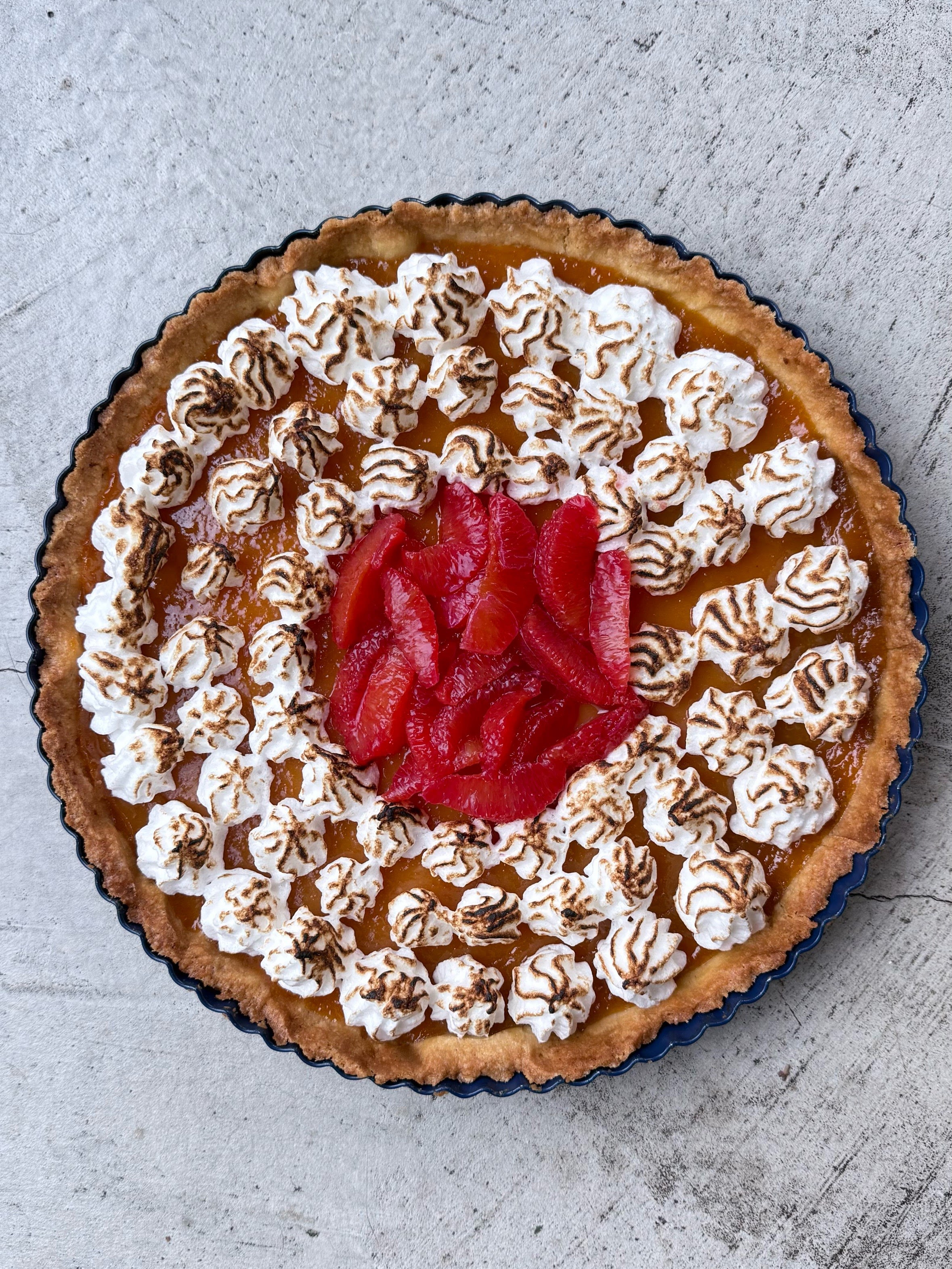 Blutorangen-Yuzu Tarte Rezept