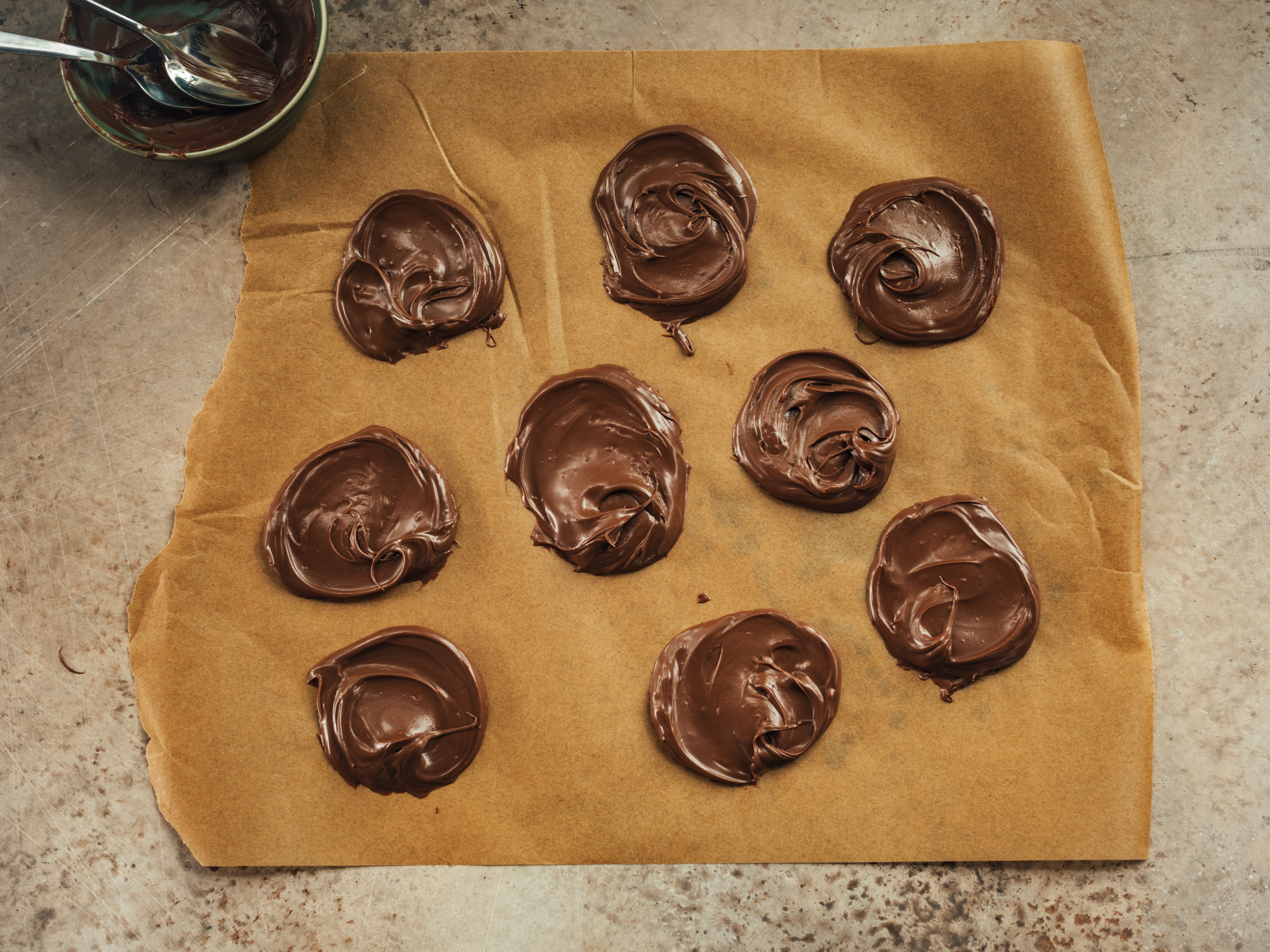 Schritt 1: Schoggi-Creme einfrieren