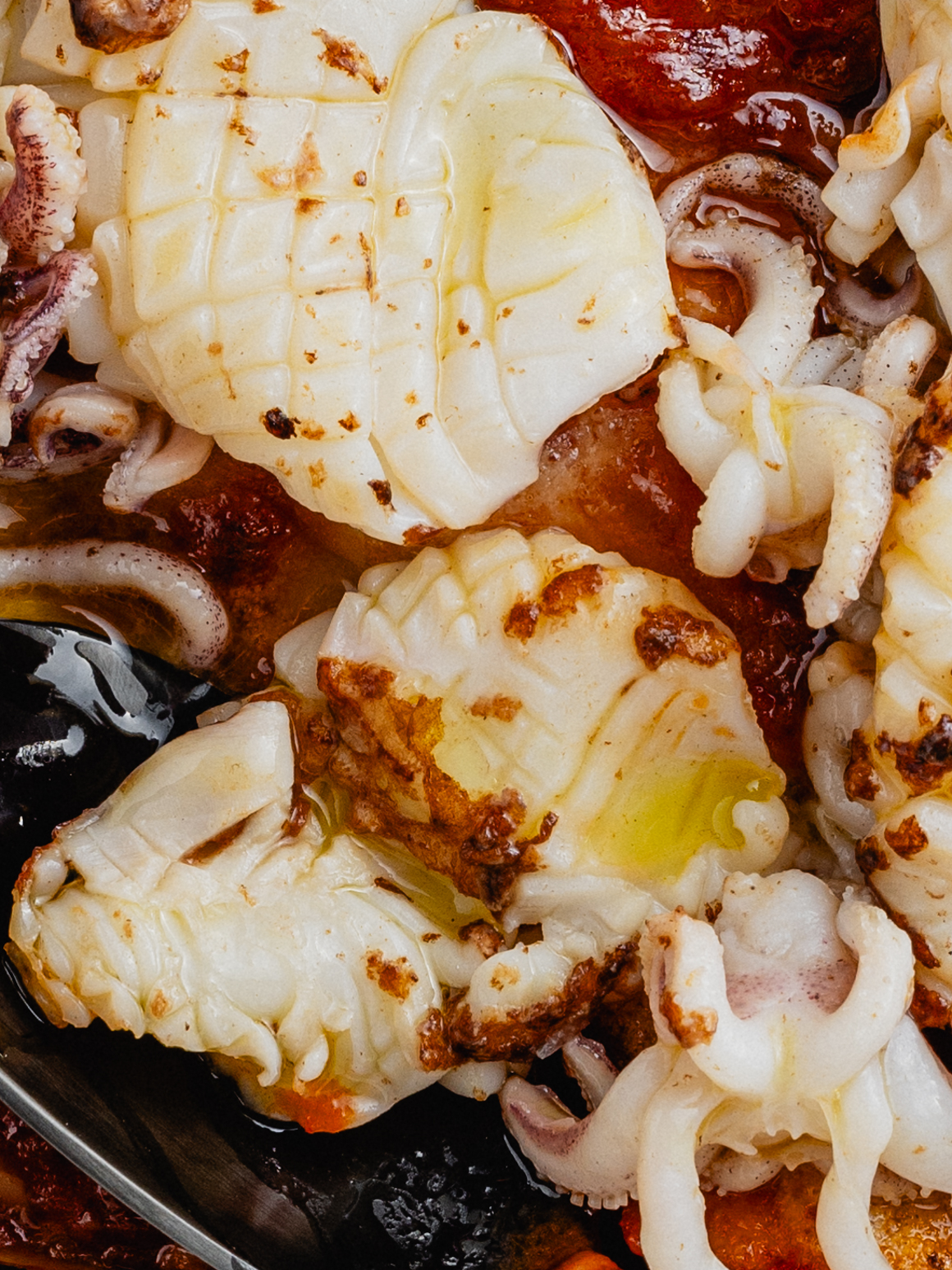 Schwarze Sepia-Tomaten-Lasagne mit sautierten Calamaretti Rezept 2