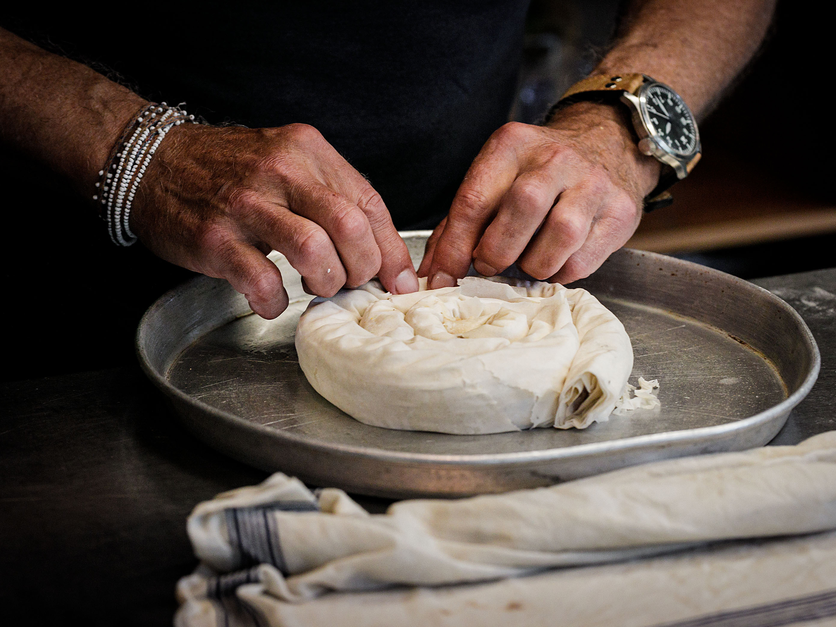 Schritt2:  Pastete für Kolokithopita formen