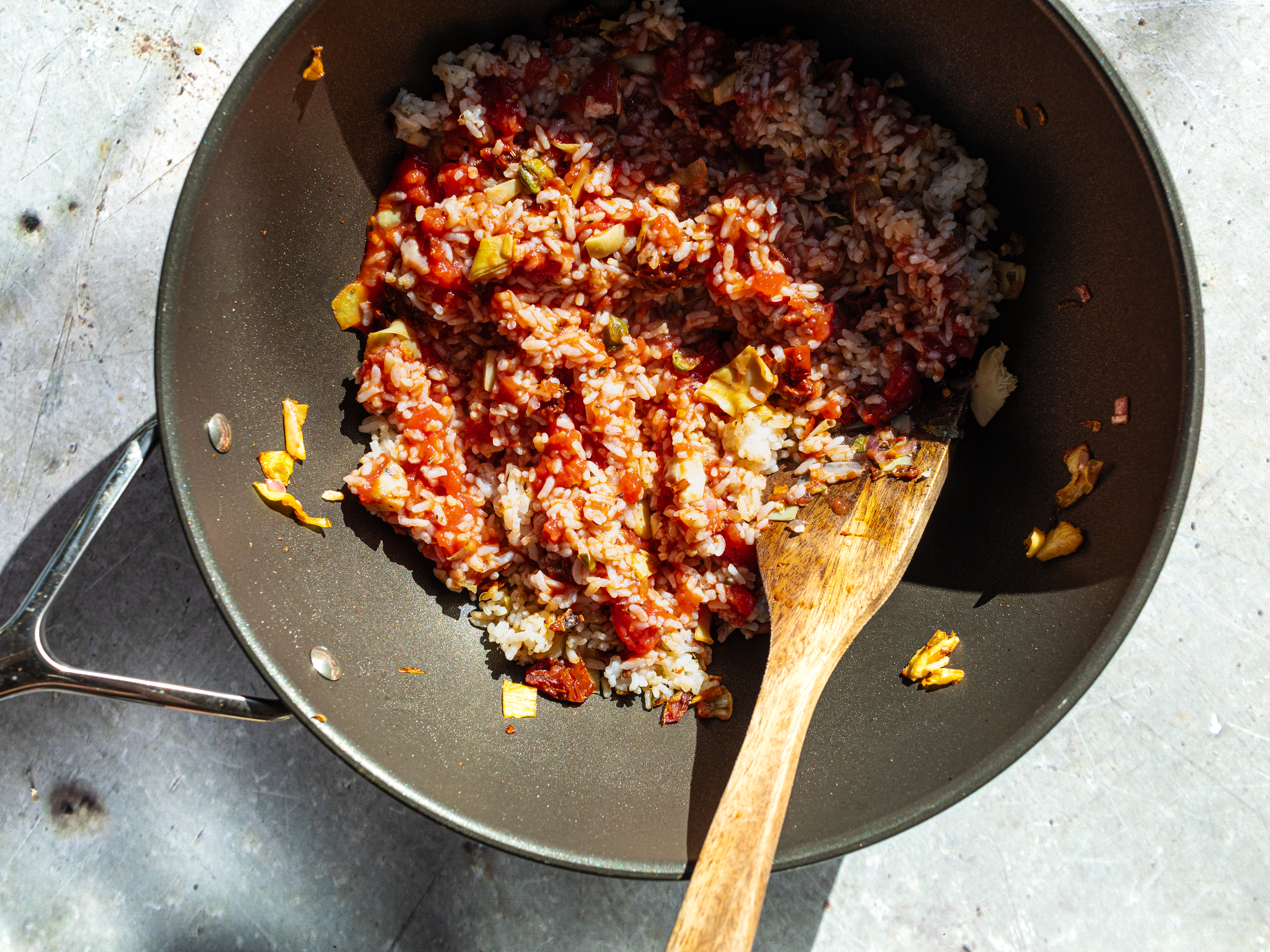 Schritt 3: Den gekochten Reis unterrühren