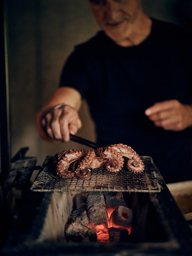 Grillierter Oktopus mit Radicchio Rezept Grillierter Oktopus mit Radicchio Rezept