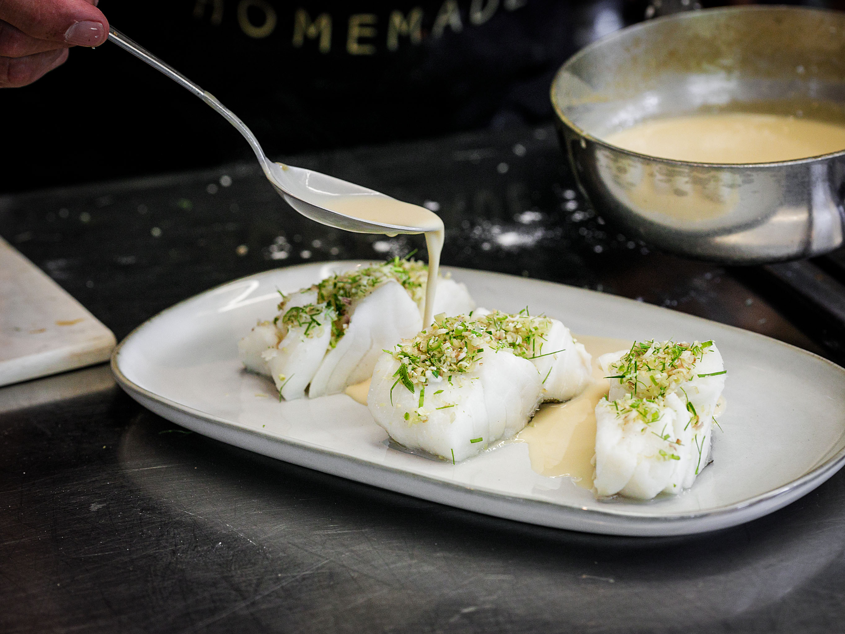 Schritt 3: Lemon Kabeljau anrichten