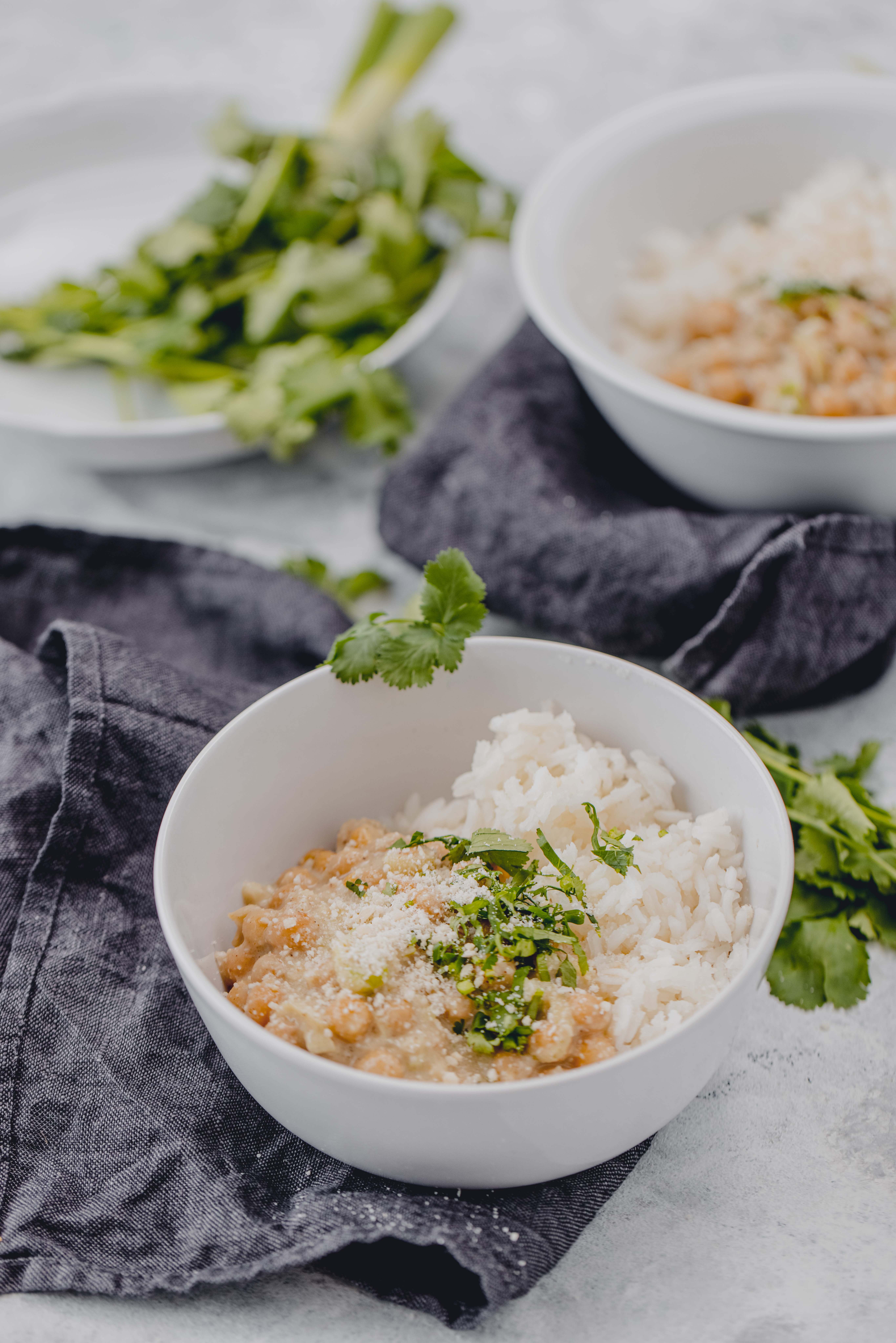 Kichererbsen Curry mit Mandeln Rezept