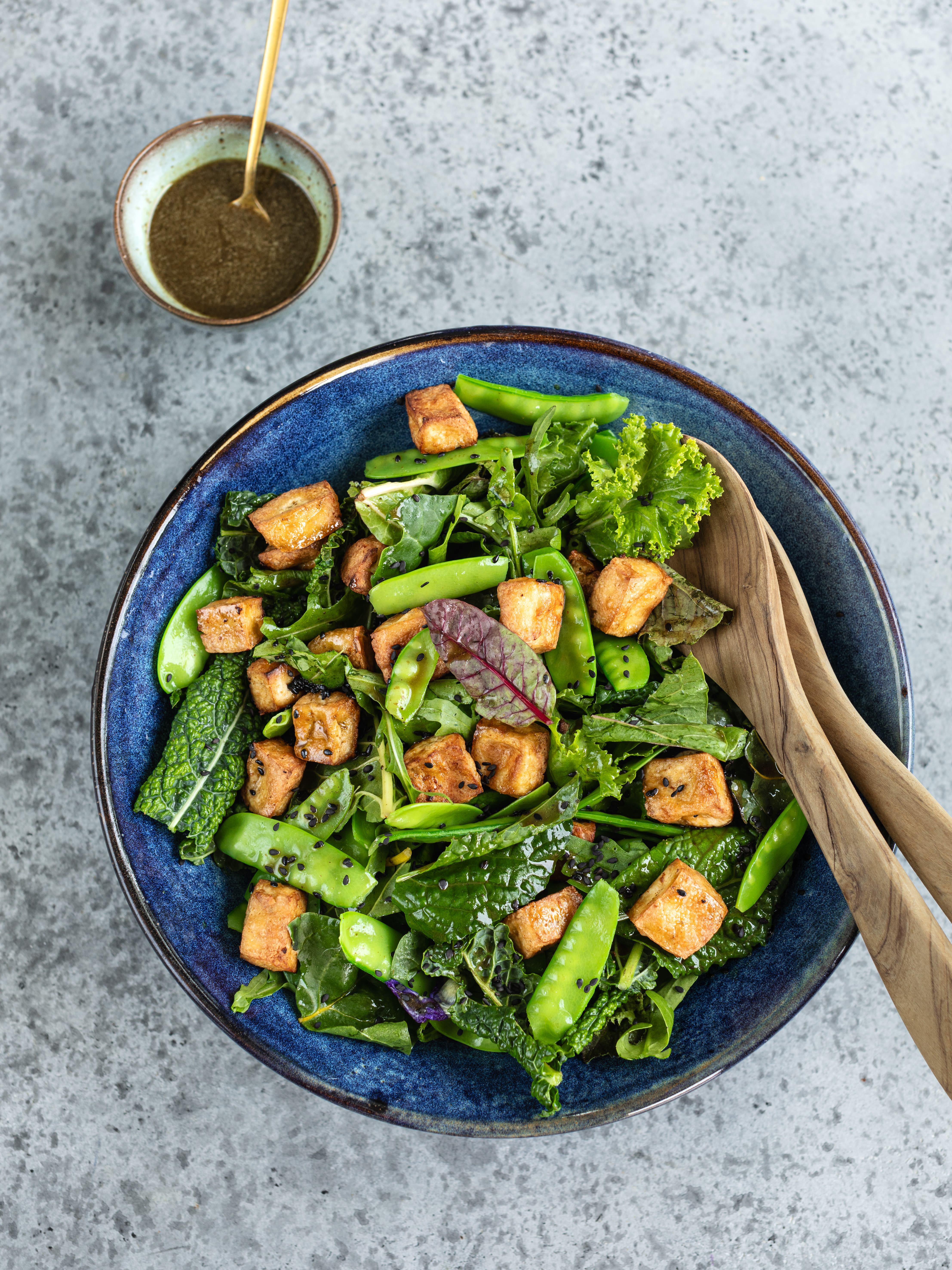  Matcha-Sesam-Salat mit Zuckerschoten und Tofu Rezept 3