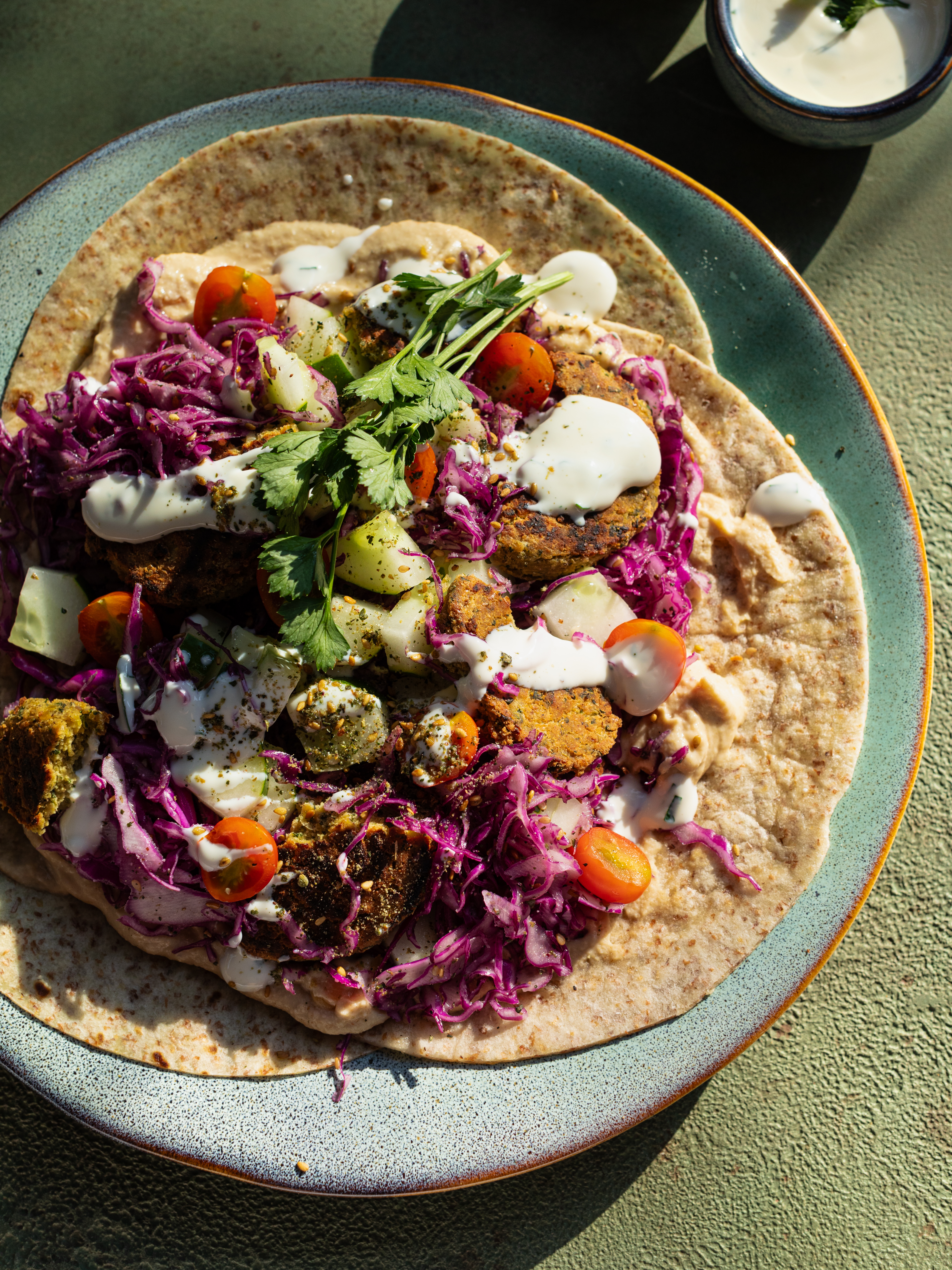 Falafal-Wrap mit Rotkohl Rezept 5