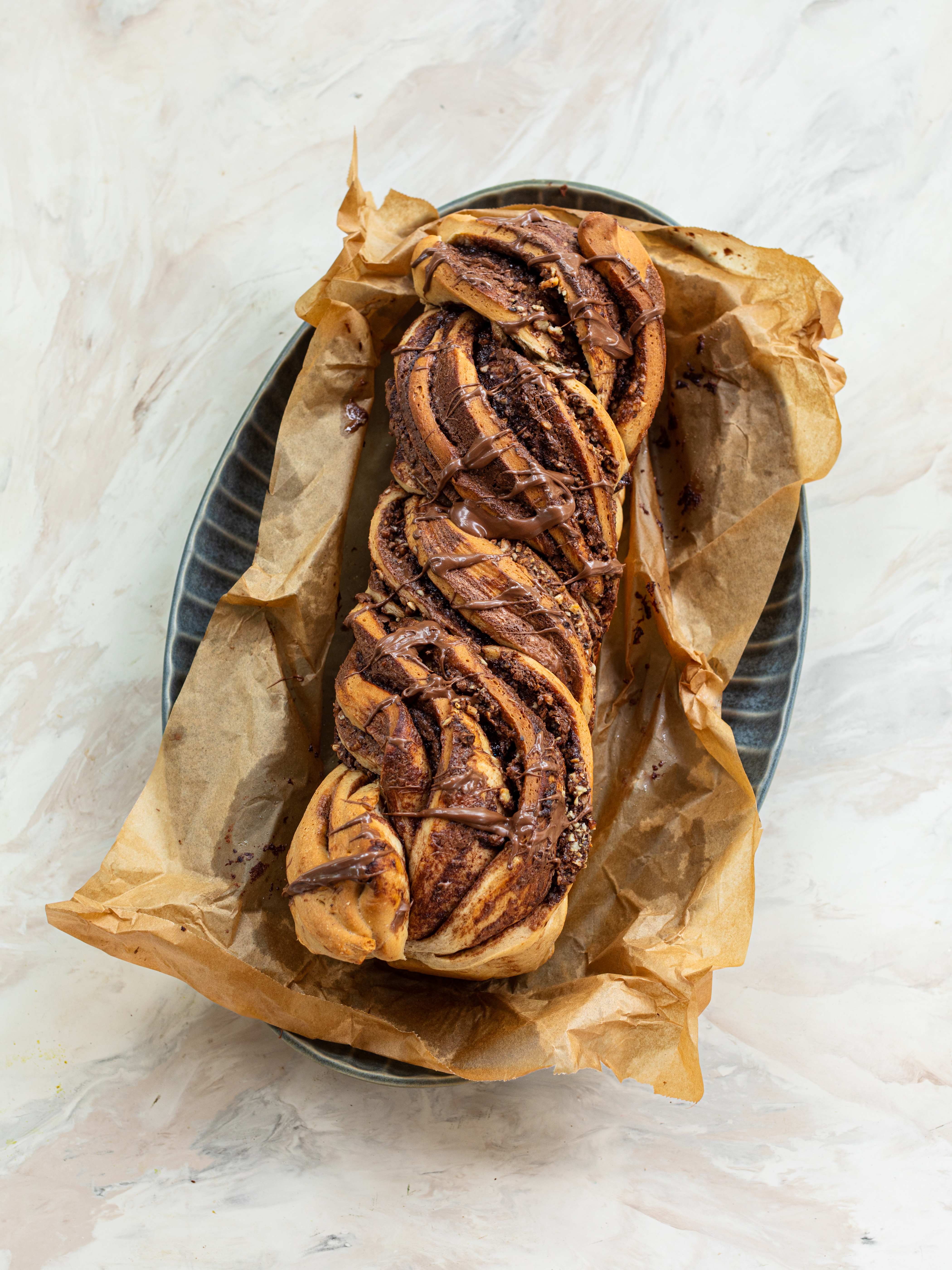 Schoko-Haselnuss Zopf Rezept 