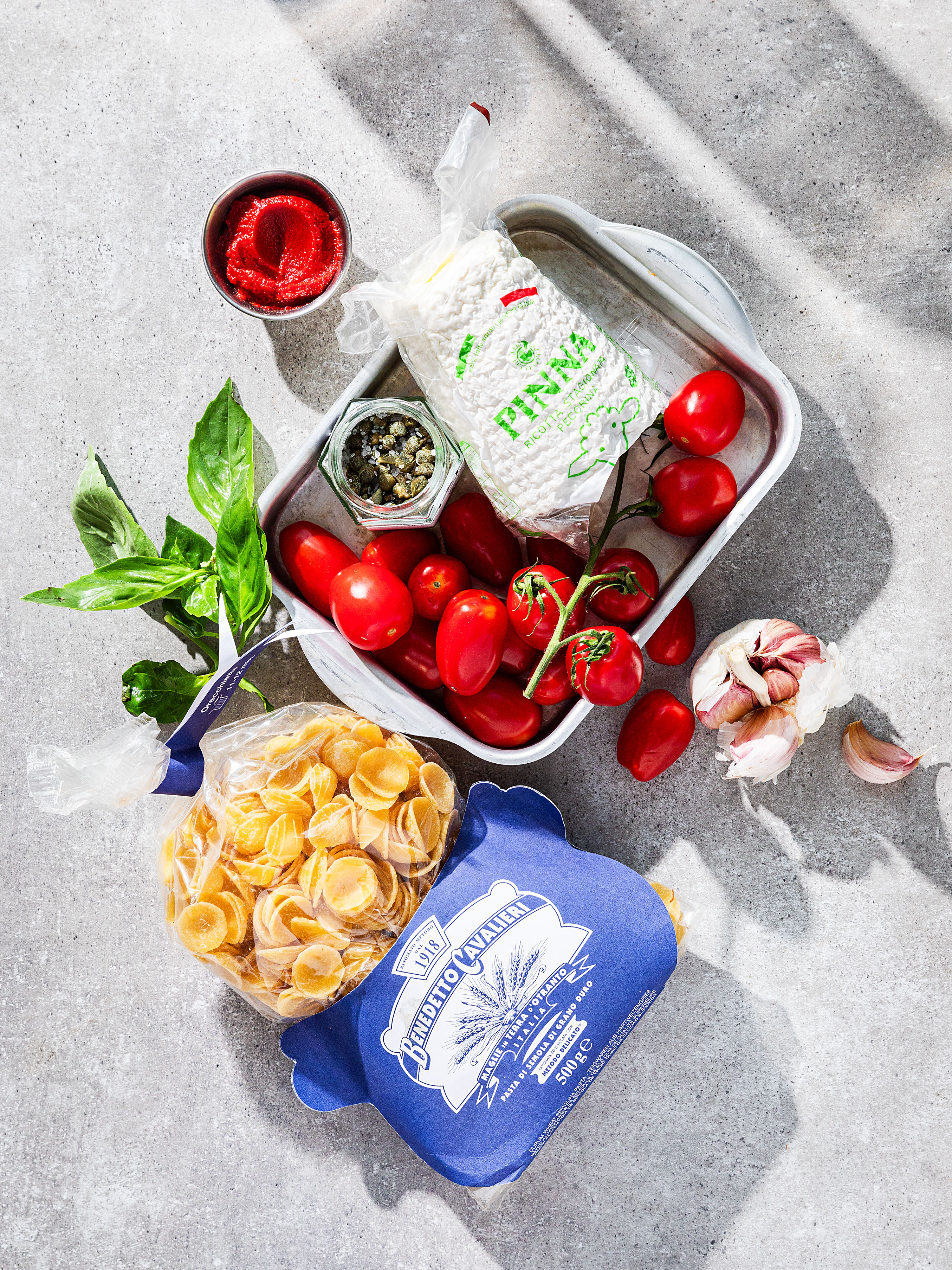 Orecchiette mit Datterini Tomaten, Chili, Kapern und Ricotta Salata Rezept 4