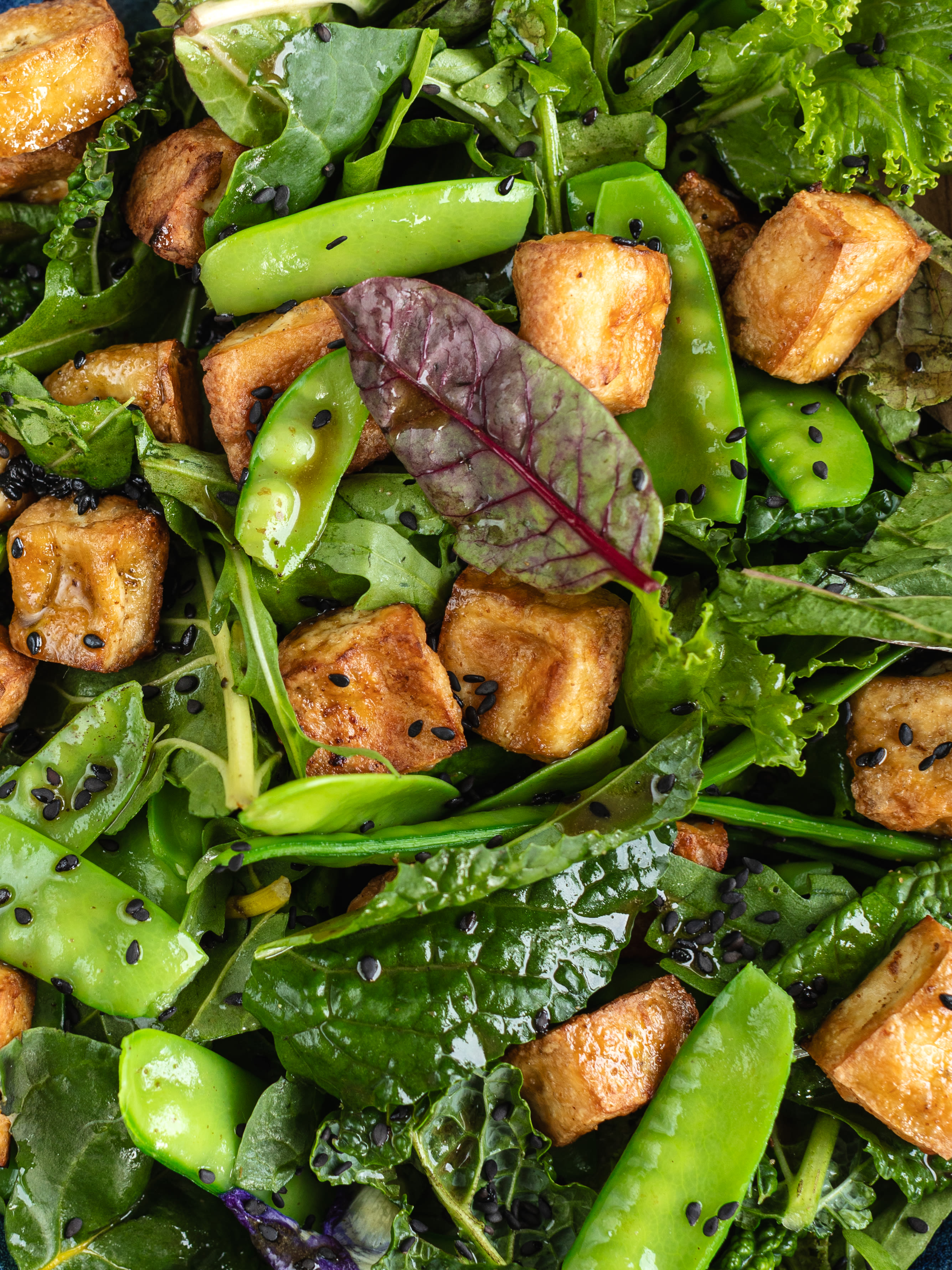  Matcha-Sesam-Salat mit Zuckerschoten und Tofu Rezept 4