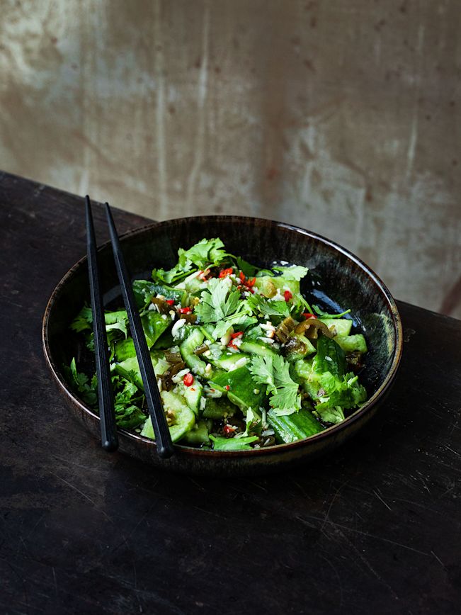 Smashed Gurkensalat Rezept Smashed Gurkensalat Rezept