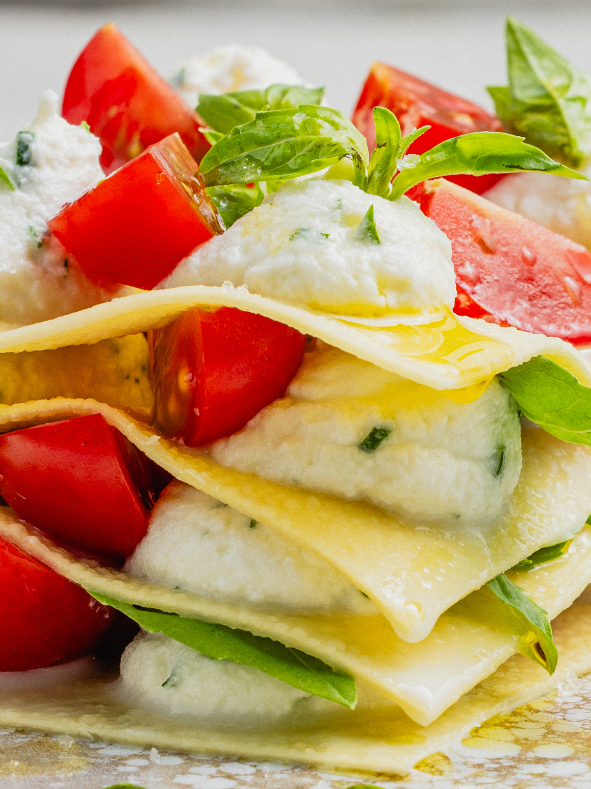 Kalte Lasagne alla «Caprese» mit Ricotta und Schafskäse Rezept 2