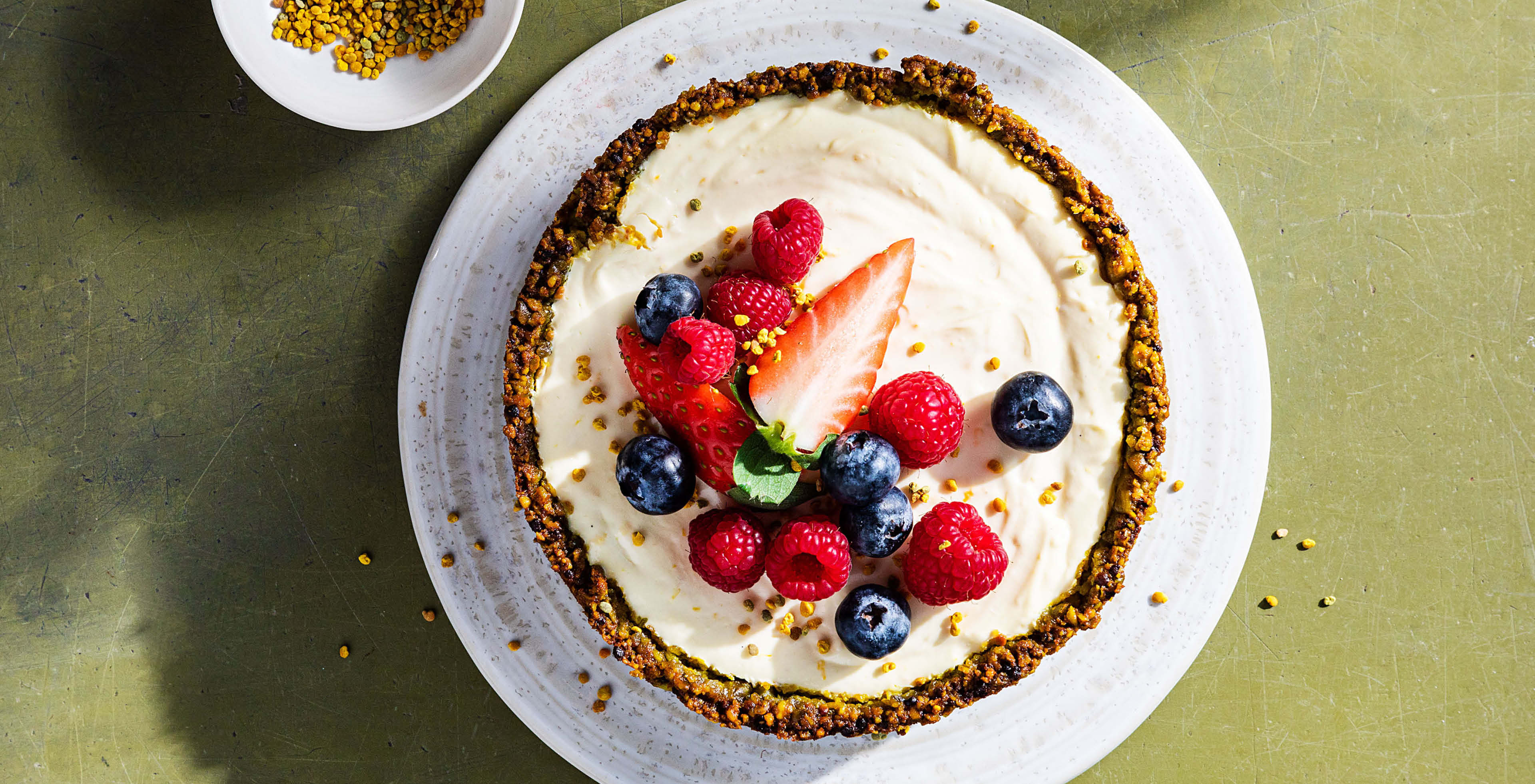 Glutenfreier Pistazien-Cheesecake