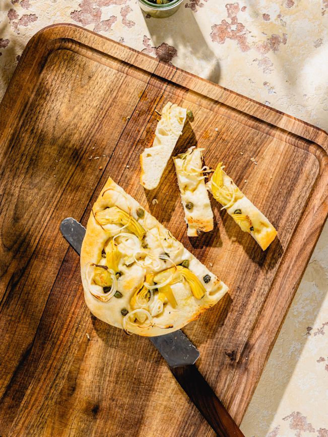 Focaccia mit Artischocken und Kapern Rezept Focaccia mit Artischocken und Kapern Rezept