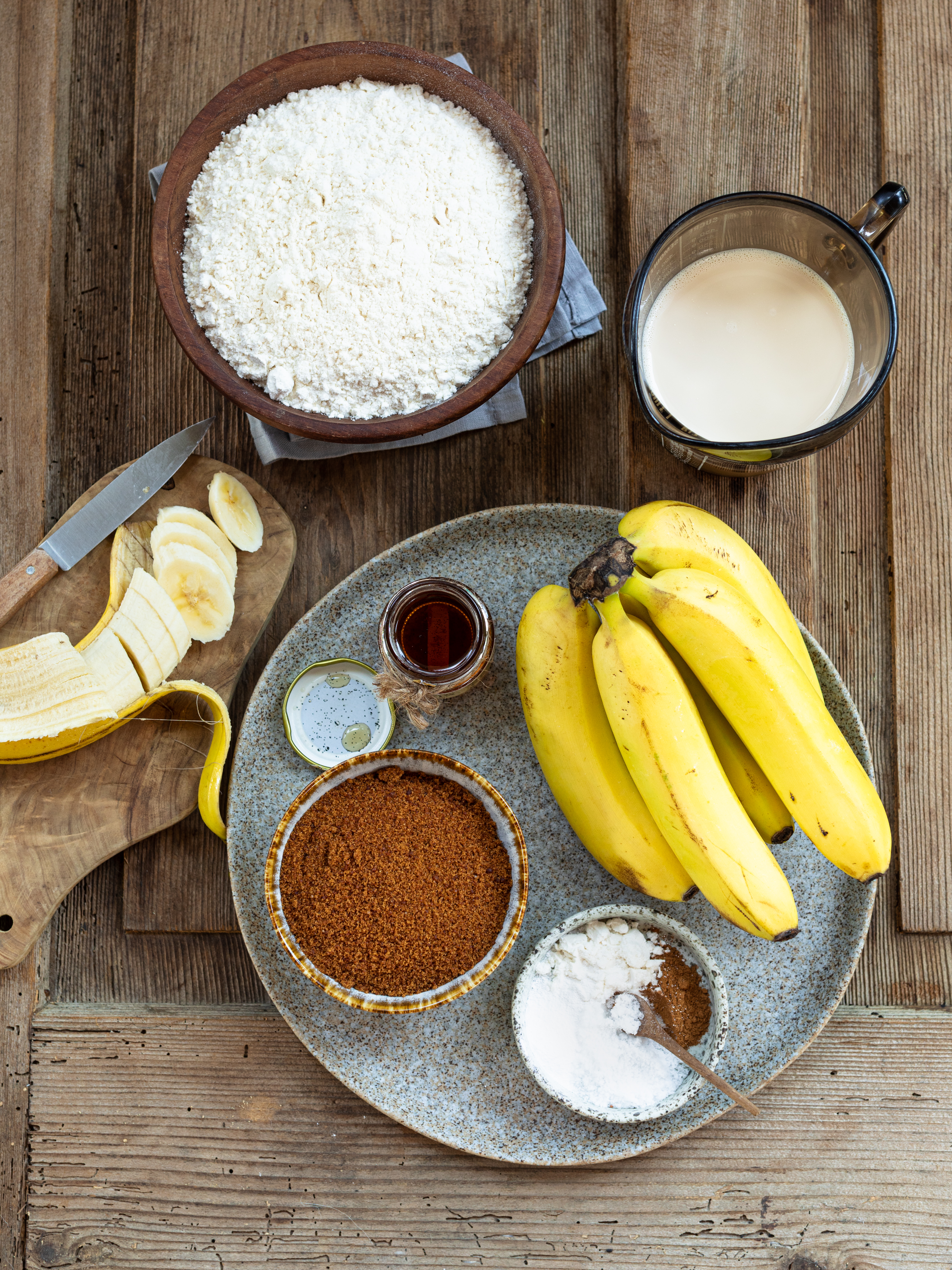 Mini Bananen Pancakes mit Karamell-Sauce Rezept