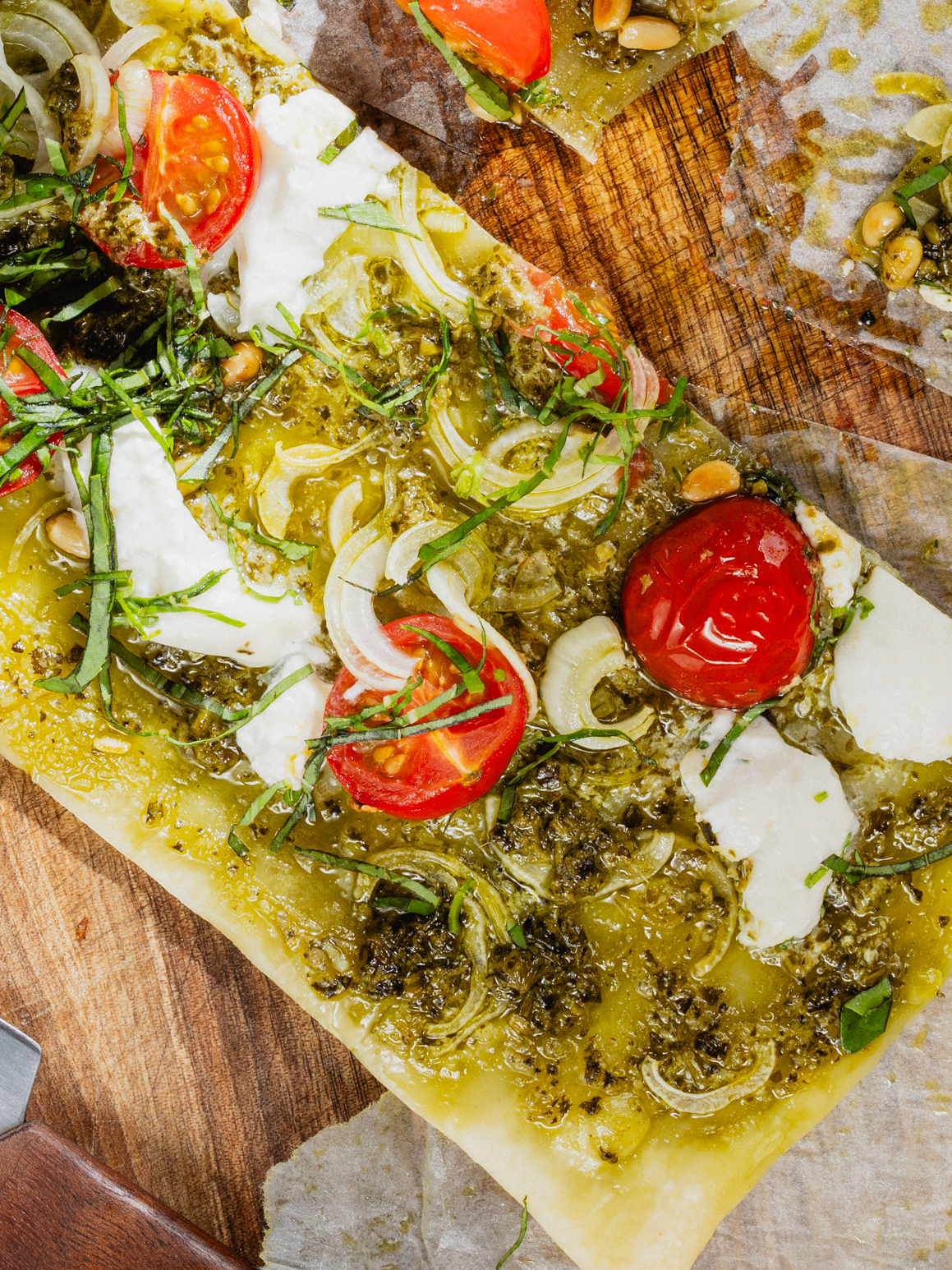 Flammkuchen «Burrata e Basilico» Rezept 2