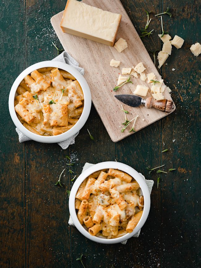 Rigatoni mit Lauch-Bergkäse-Sauce Rezept Rigatoni mit Lauch-Bergkäse-Sauce Rezept