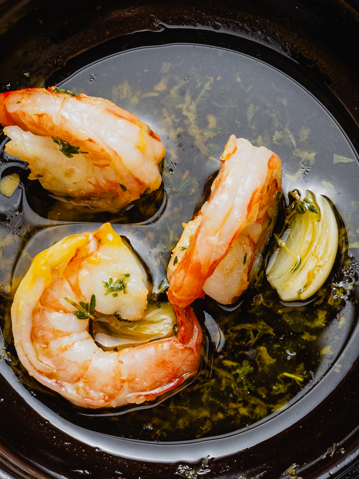 Geröstete Kürbisschaumsuppe mit Champagner und Riesenkrevette Rezept 2