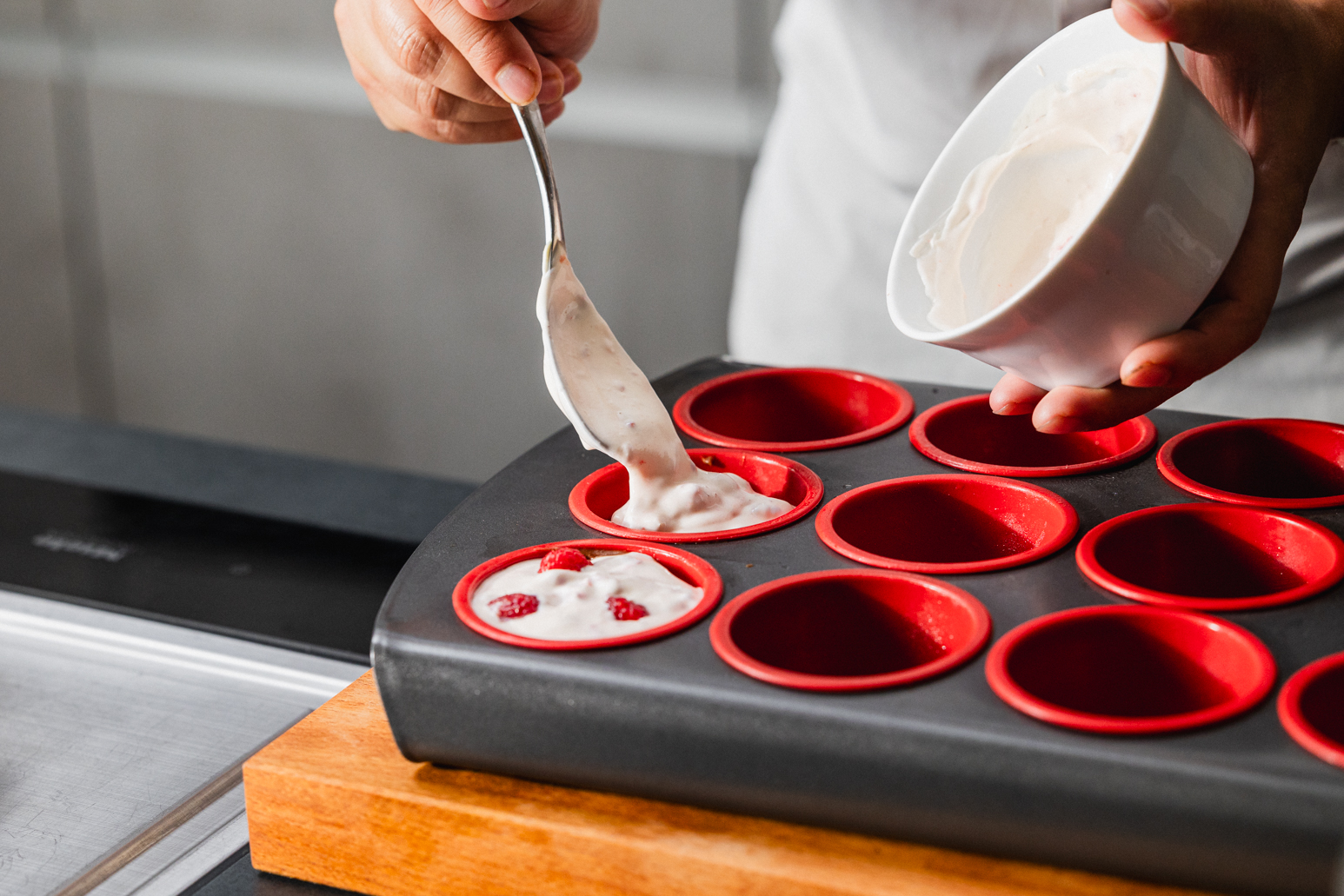 Schritt 4: In die Backform füllen