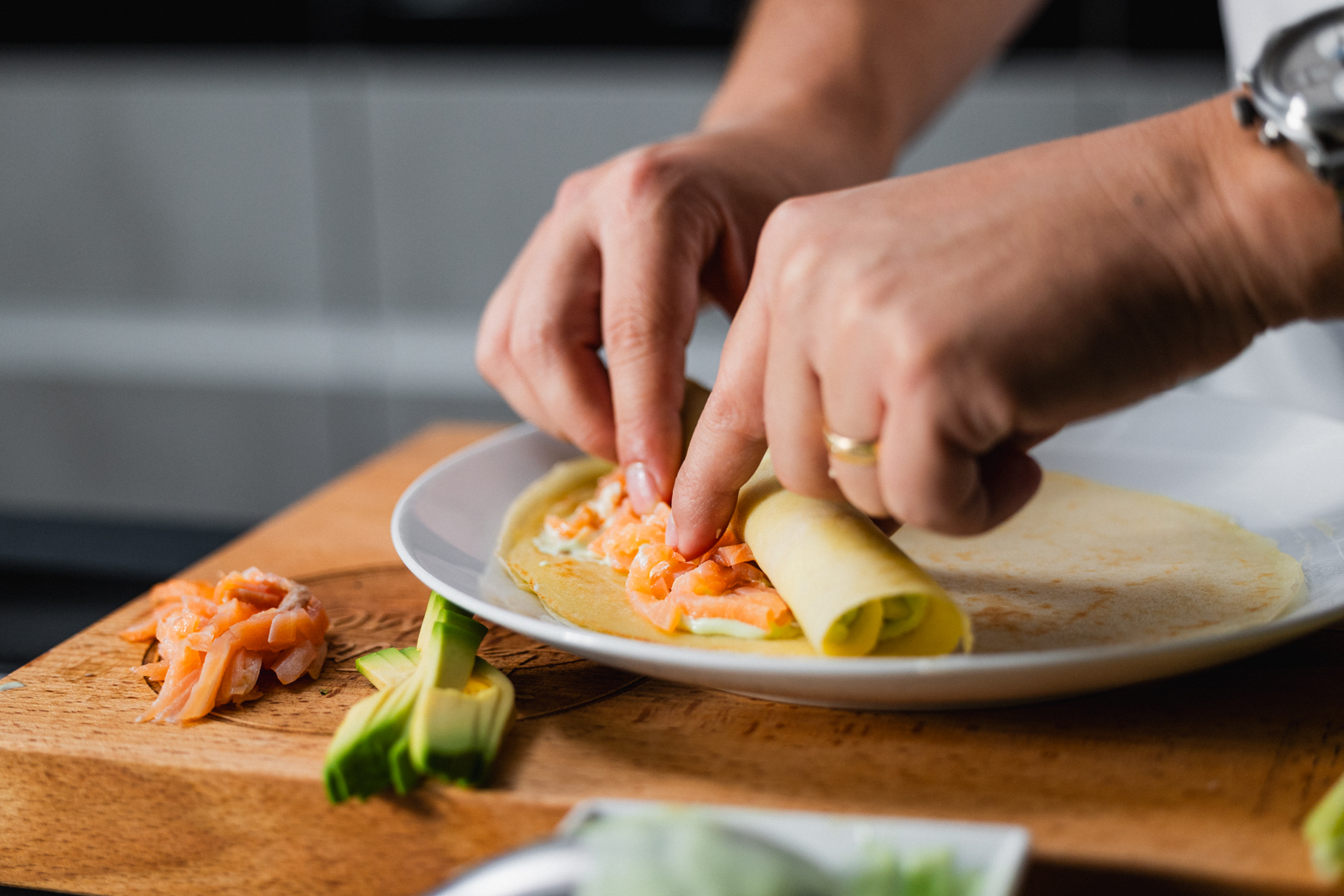 Schritt 4: Pfannkuchen füllen