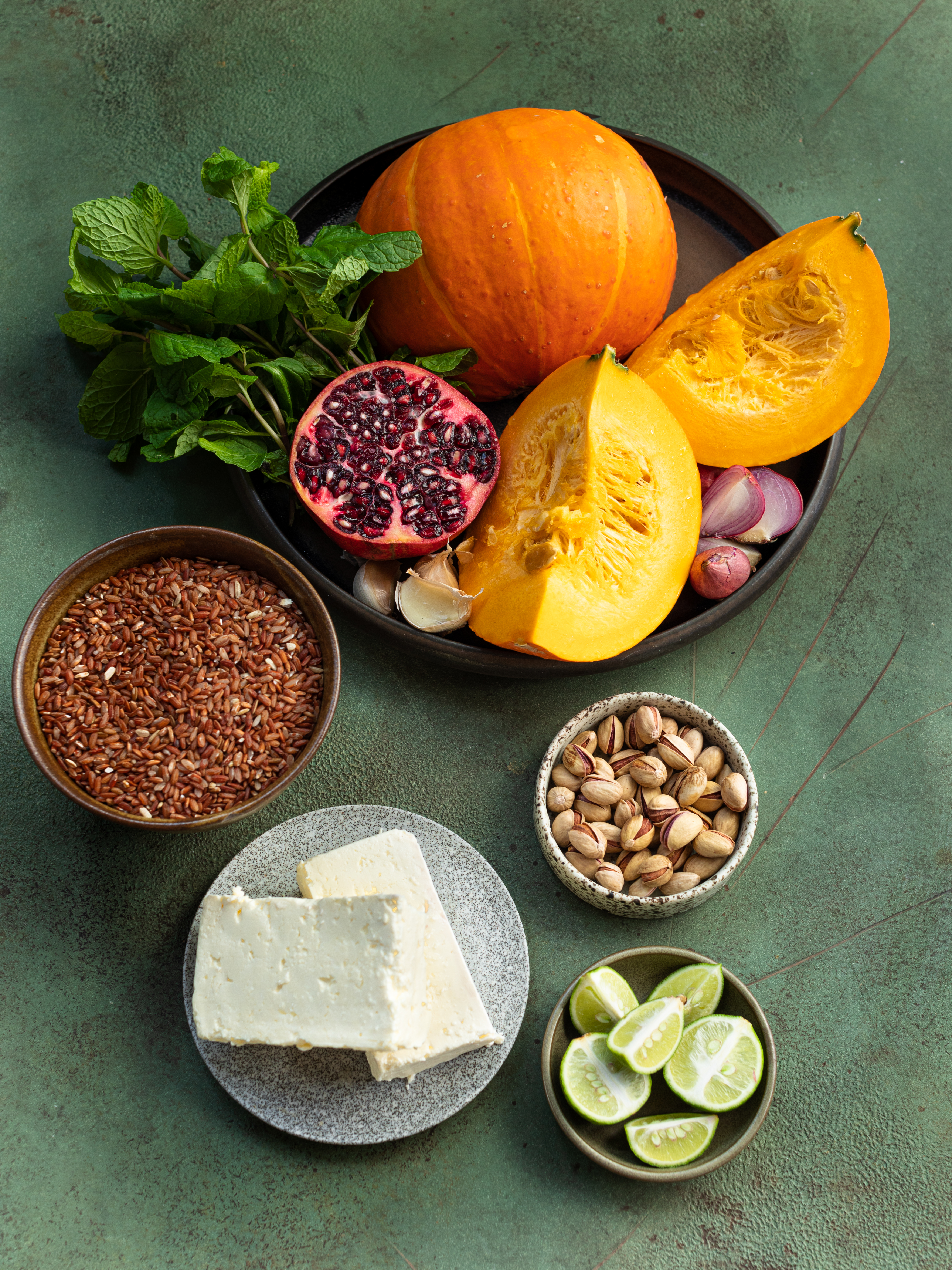 Gefüllter Ofenkürbis mit Reis Rezept