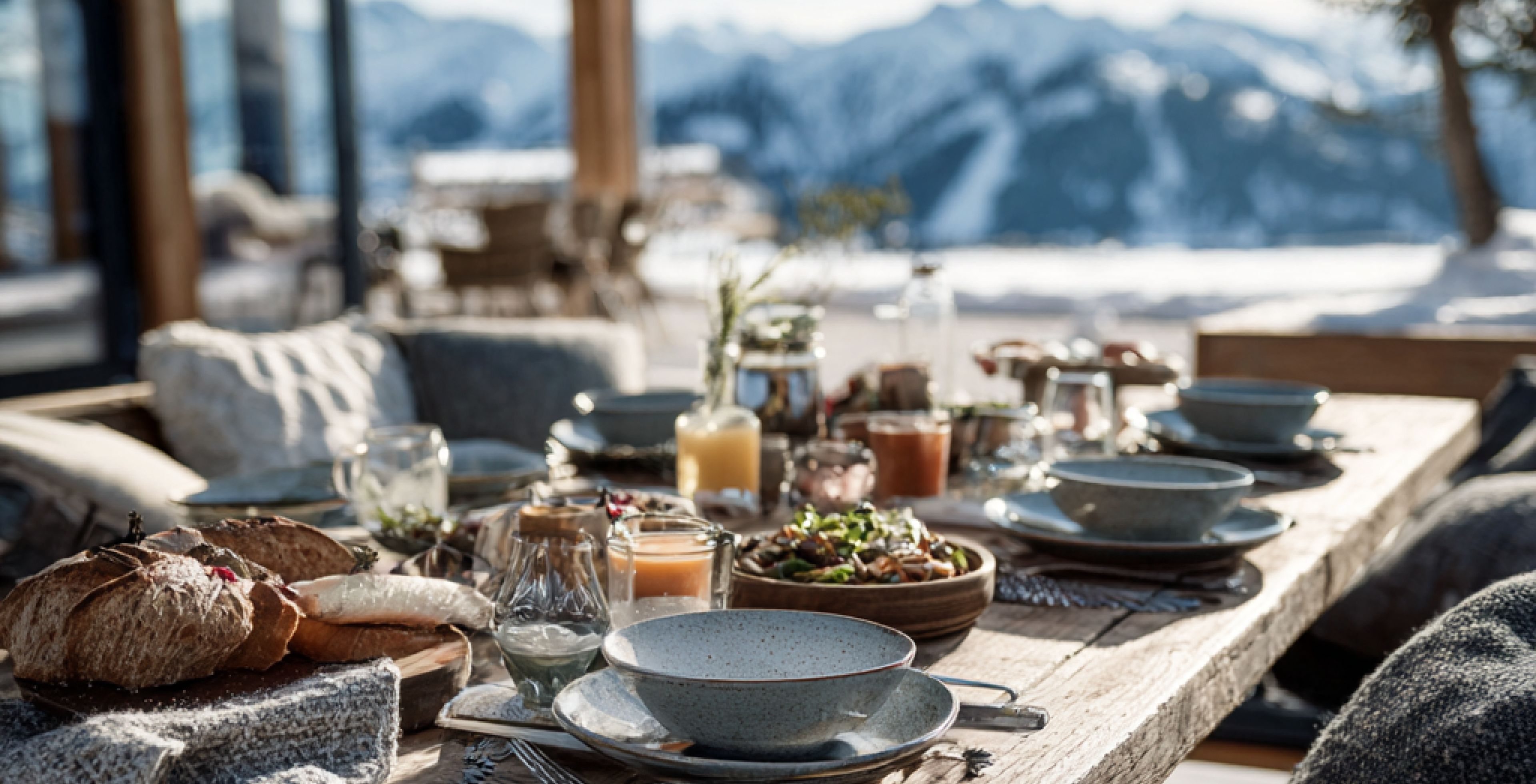 Terrasse in Wintersonne