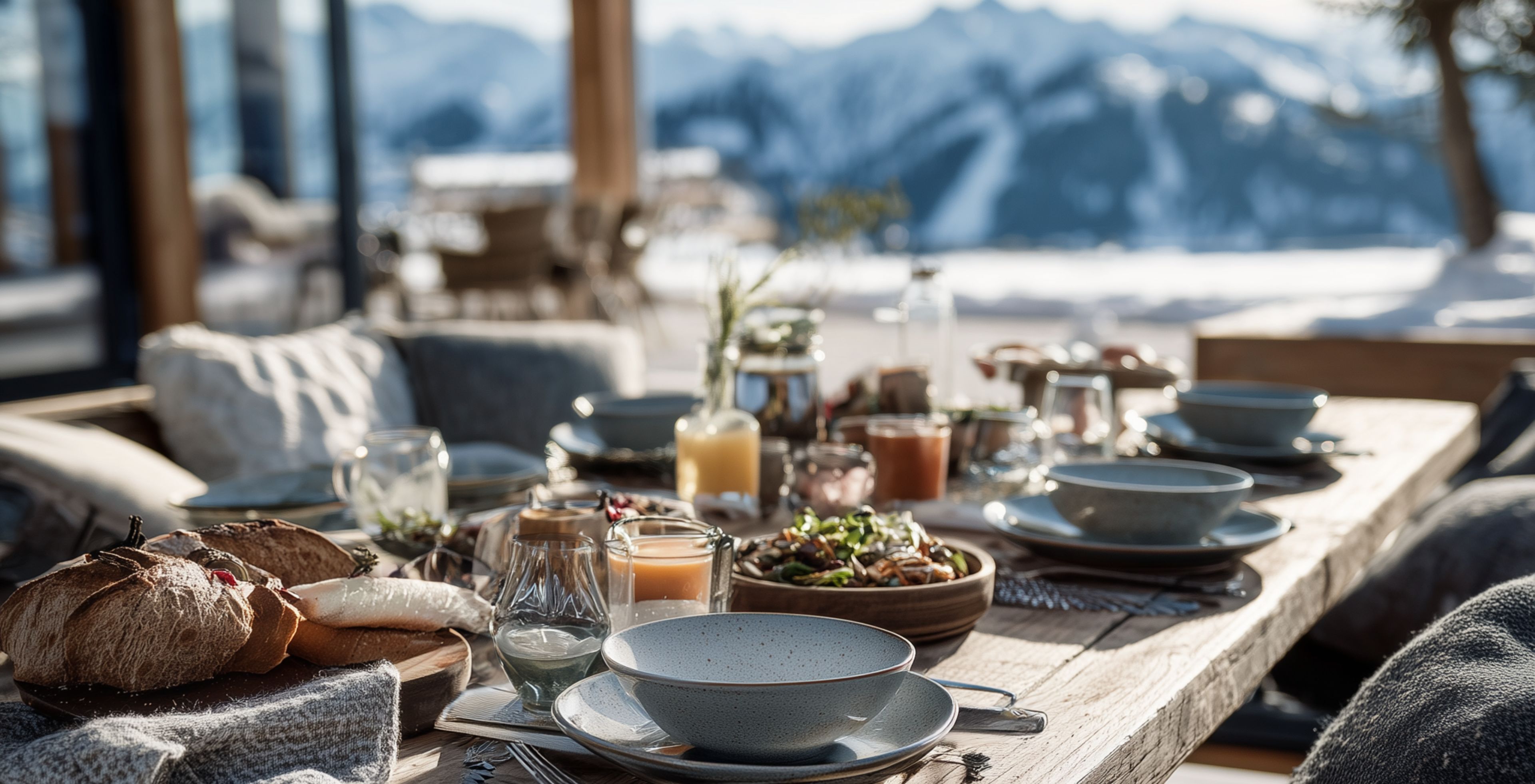 Terrasse in Wintersonne