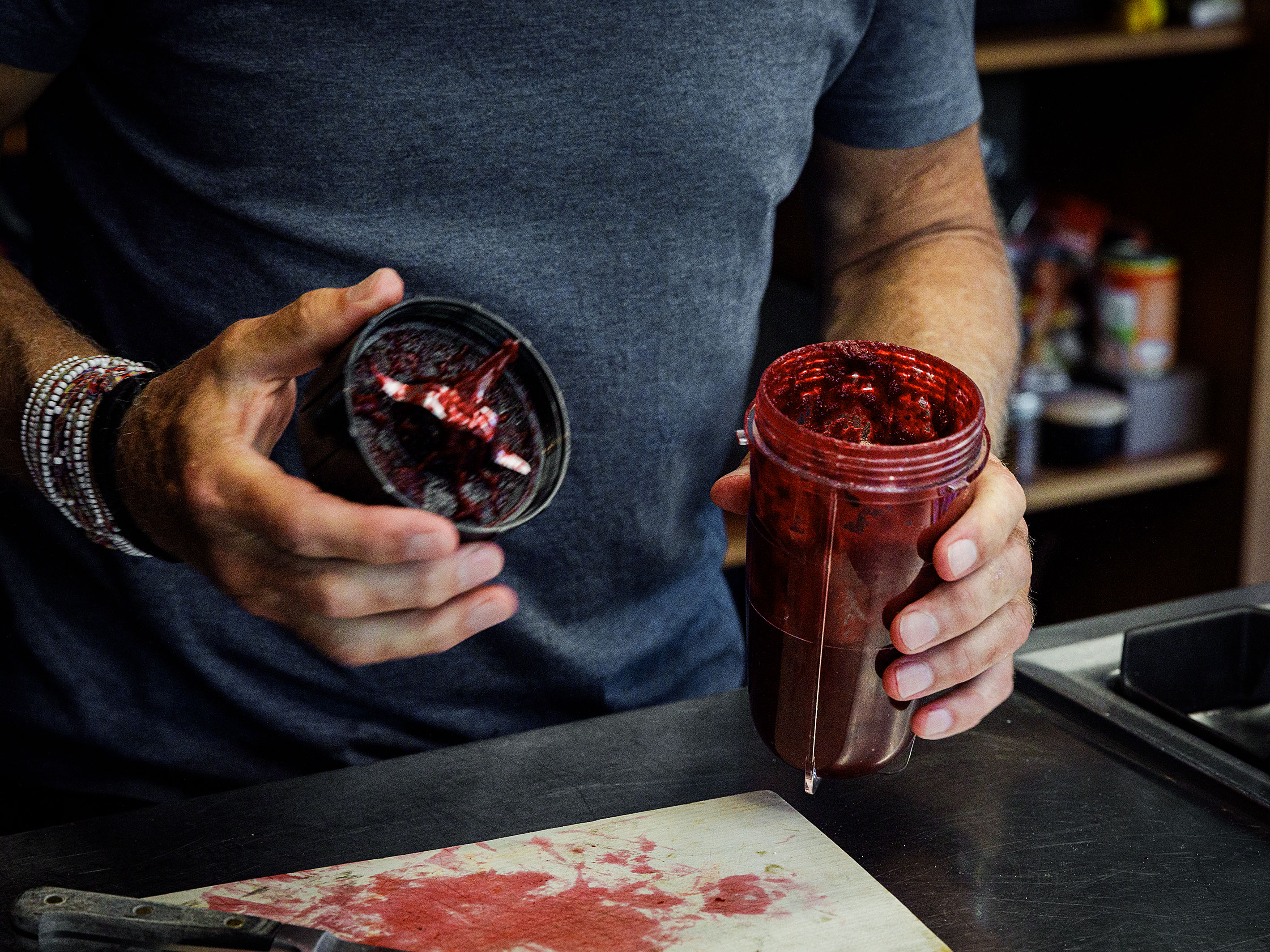 Schritt 2: Randen für Schokoladen-Randen-Kuchen pürieren 