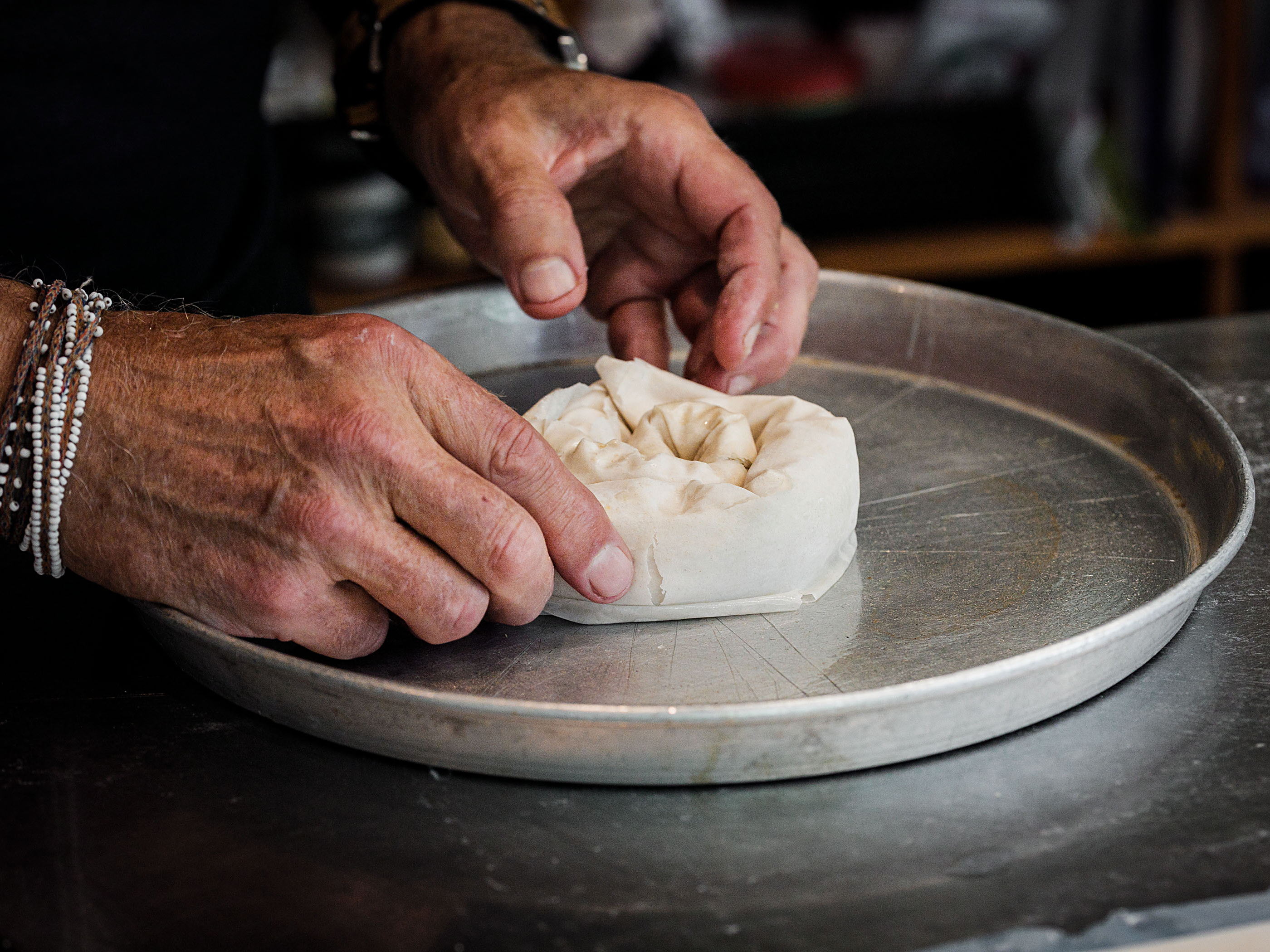 Schritt2:  Pastete für Kolokithopita formen