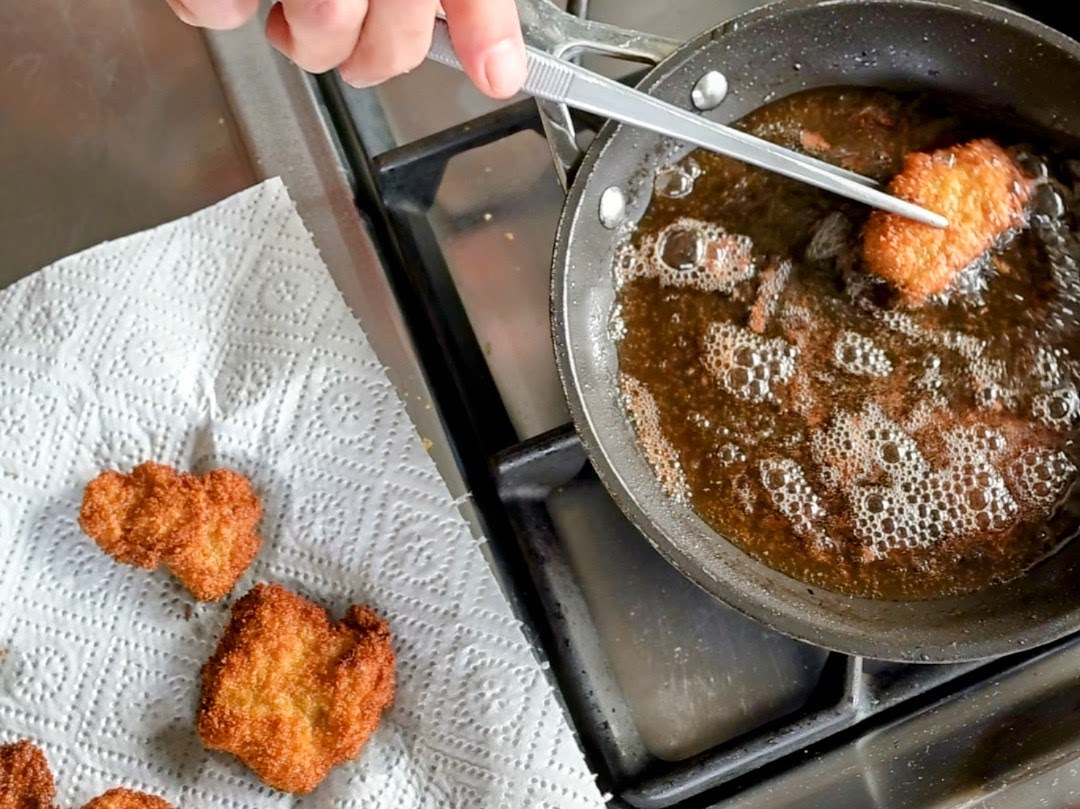 Schritt 1: Schnitzel für Cordon Bleu Fondue vorbereiten