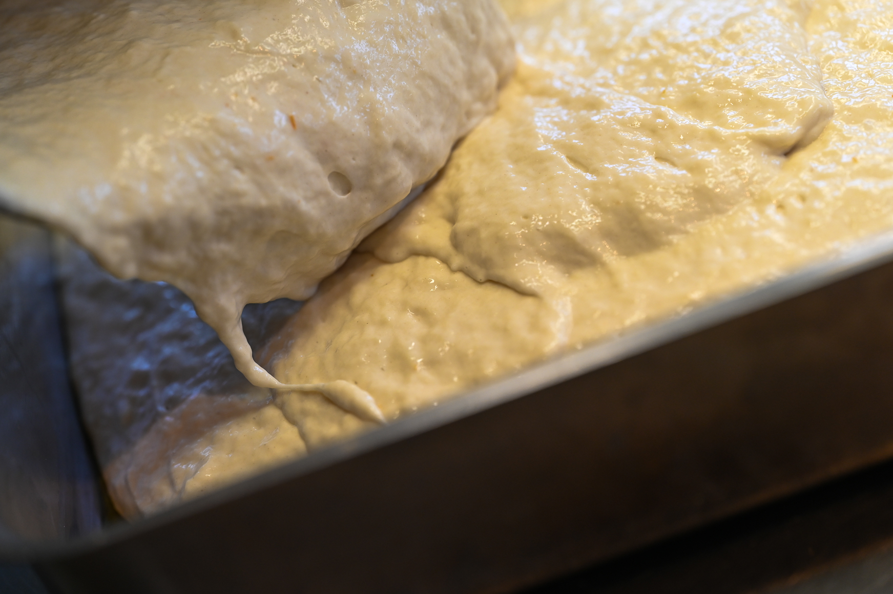 Schritt 2: Teig für Bärlauch Focaccia fertigstellen 