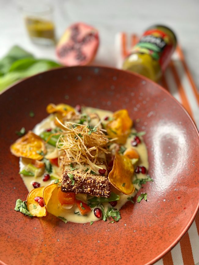 Grünes Thai Curry Crunchy Tofu Süsskartofel-Lauch-Knusper Rezept1 Grünes Thai Curry Crunchy Tofu Süsskartofel-Lauch-Knusper Rezept1