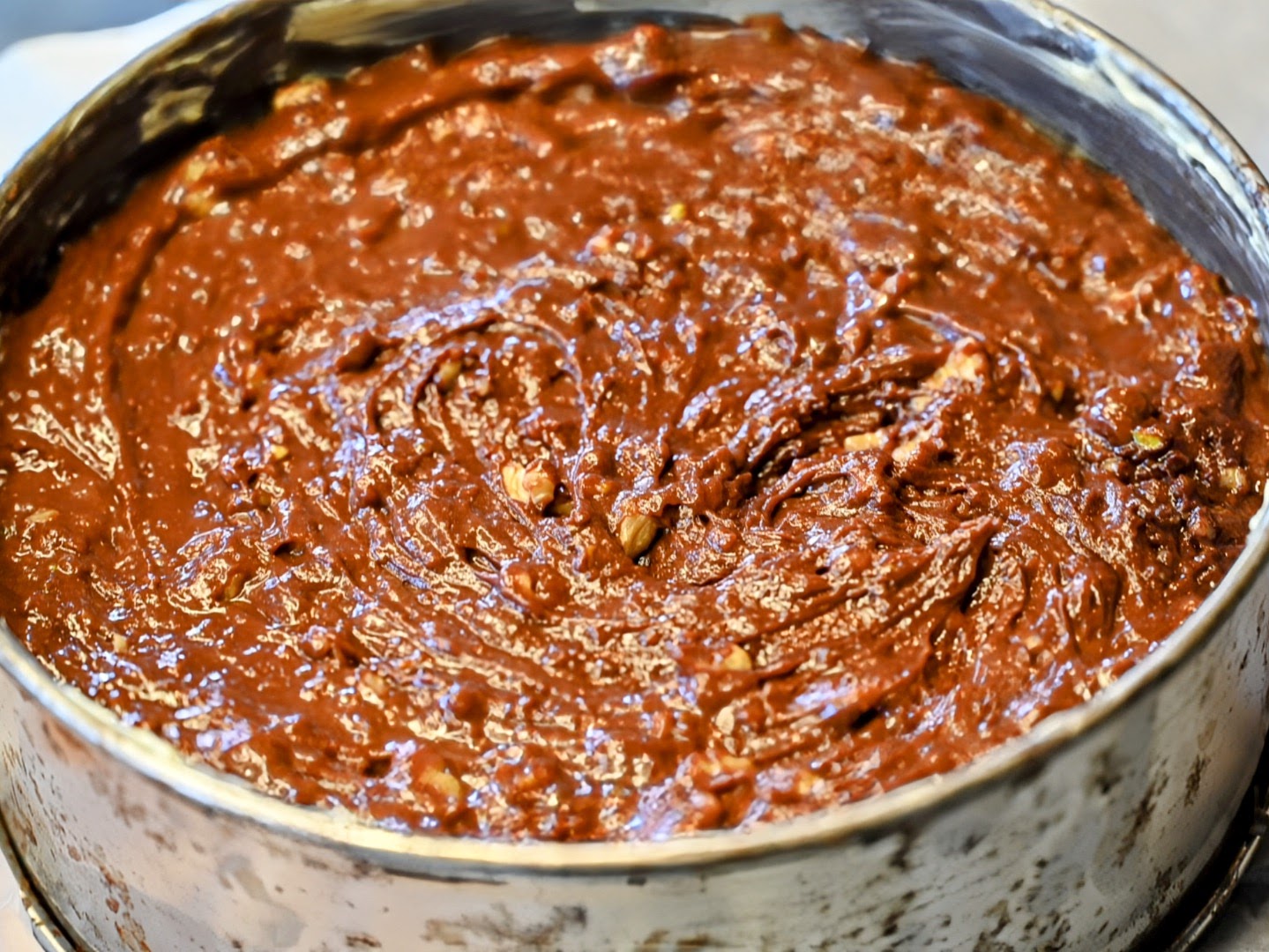 Schritt 2: Schokoladen- und Teigzubereitung für Heidelbeer-Baumnuss-Schokokuchen 