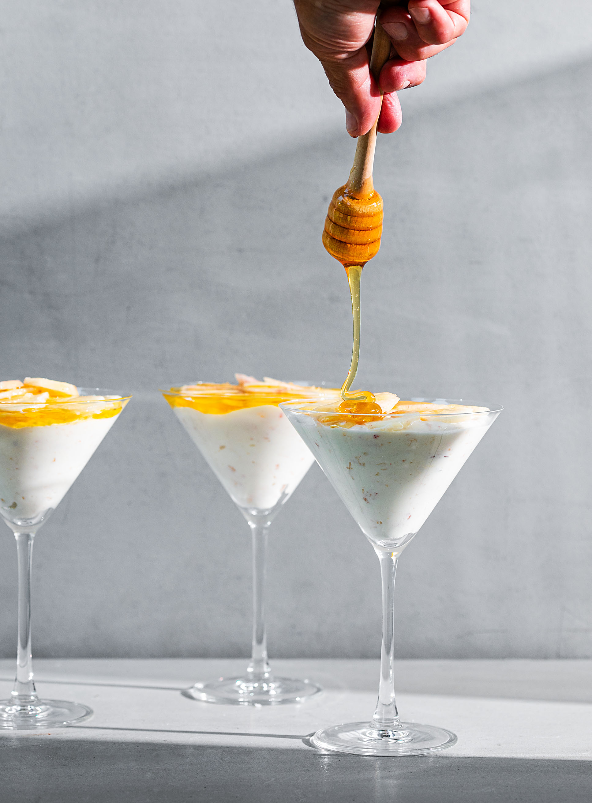 Pfirsichjoghurt mit Honig, Olivenöl und Fleur de sel Rezept 5