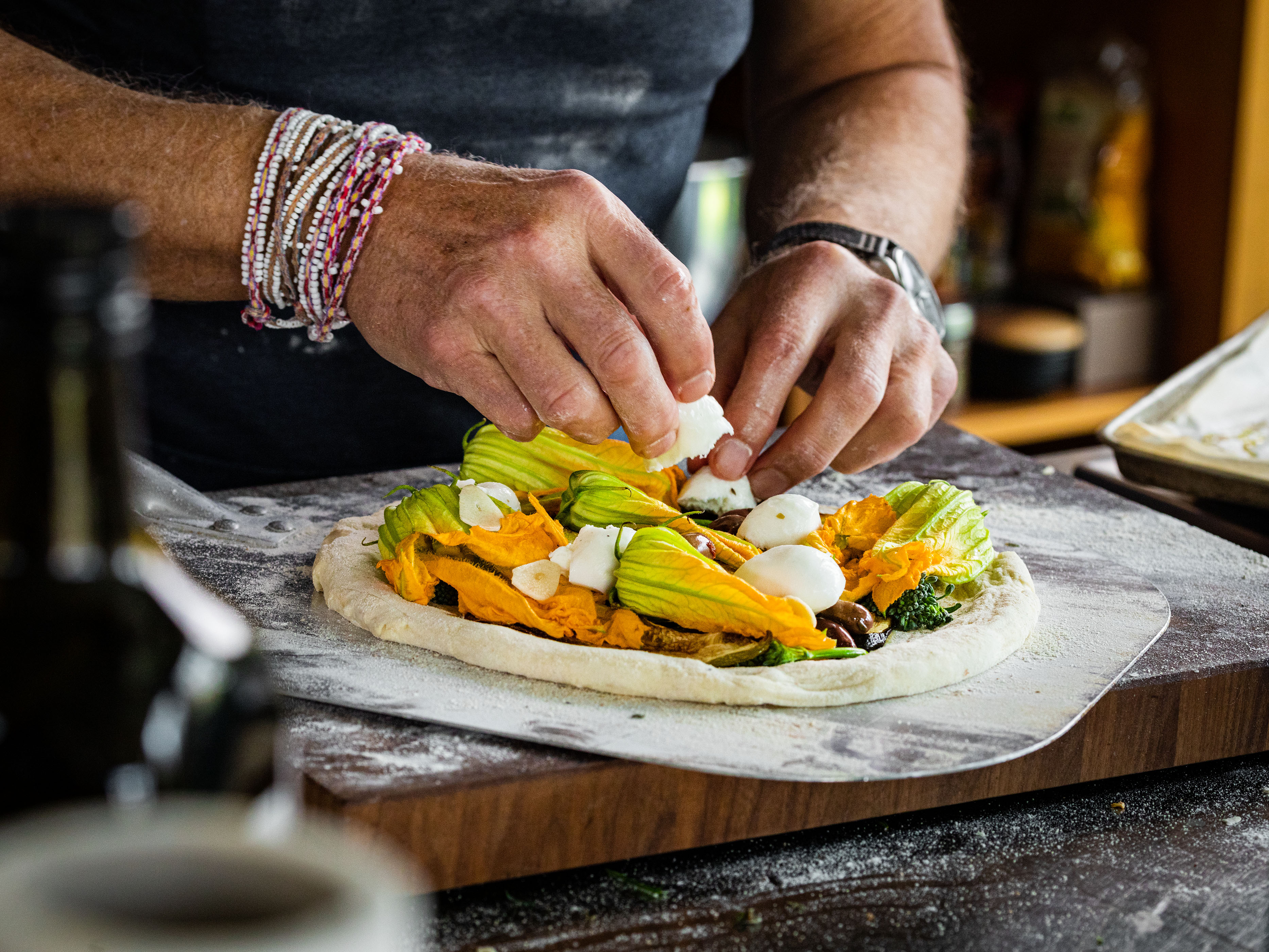 Schritt 3: Pizza belegen