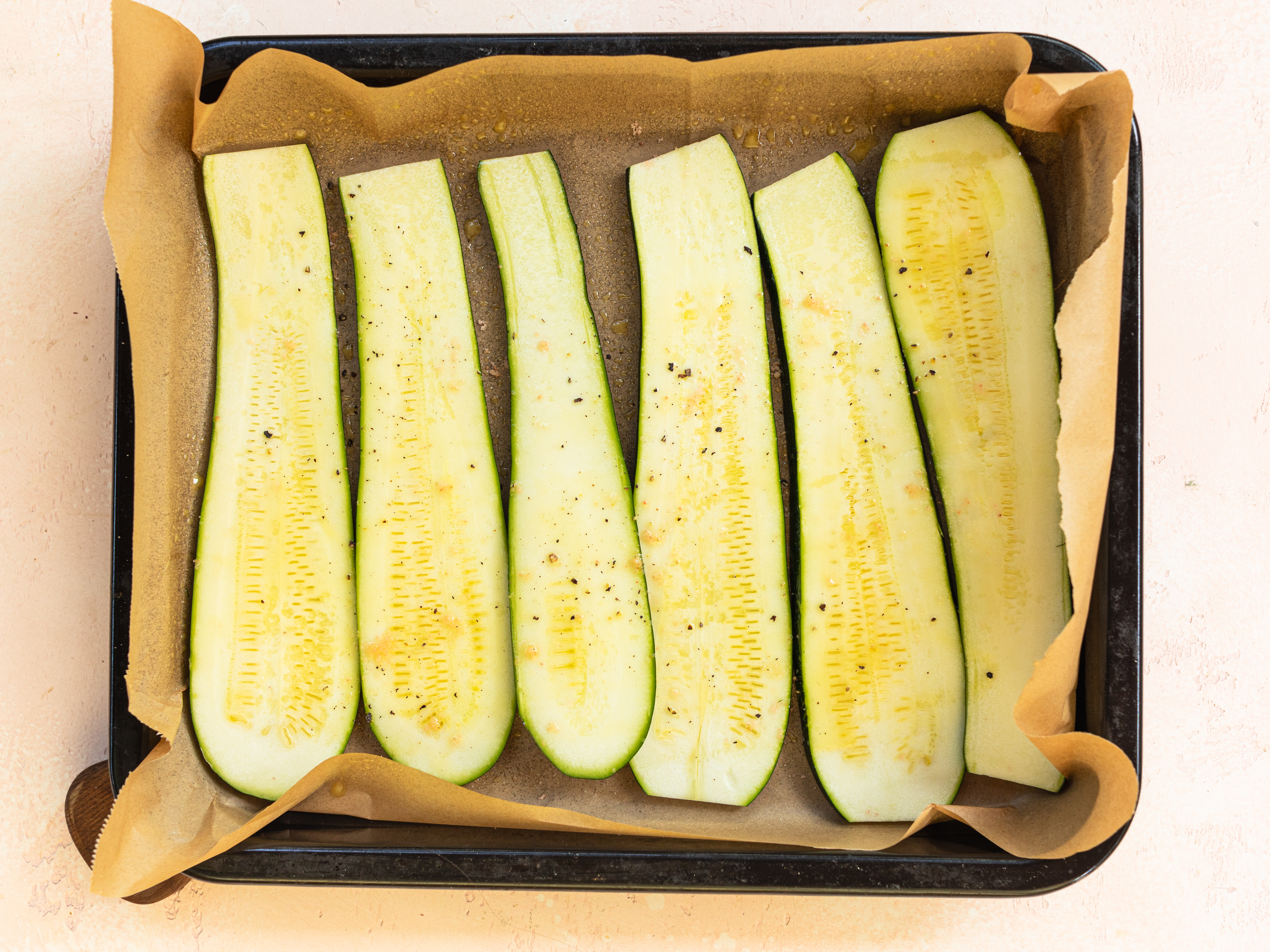 Schritt 1:  Zucchetti für Zucchetti Involtini vorbereiten 