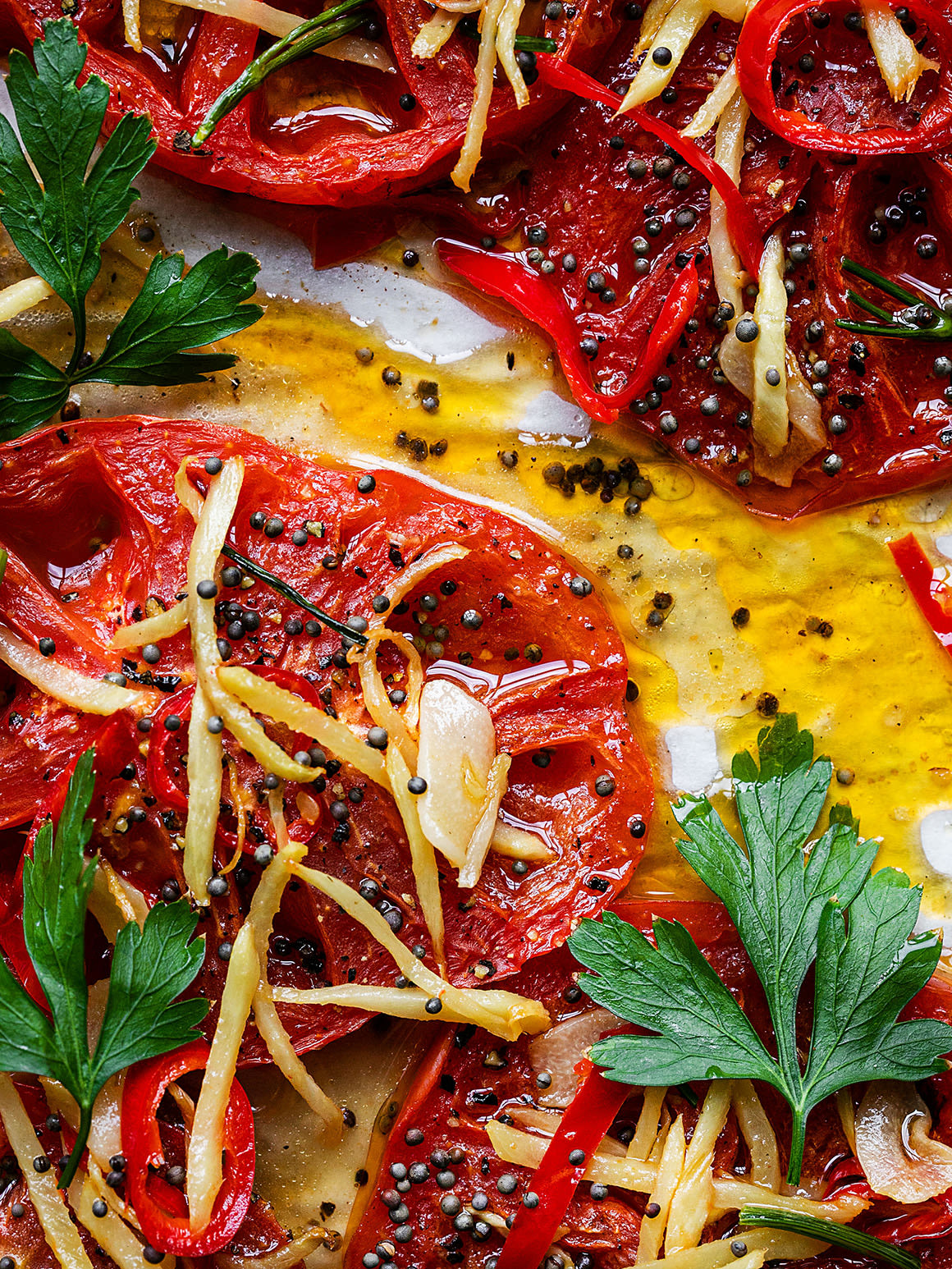 Teaser  Grillierte Tomaten mit Ingwer, Chili und Knoblauch Rezept