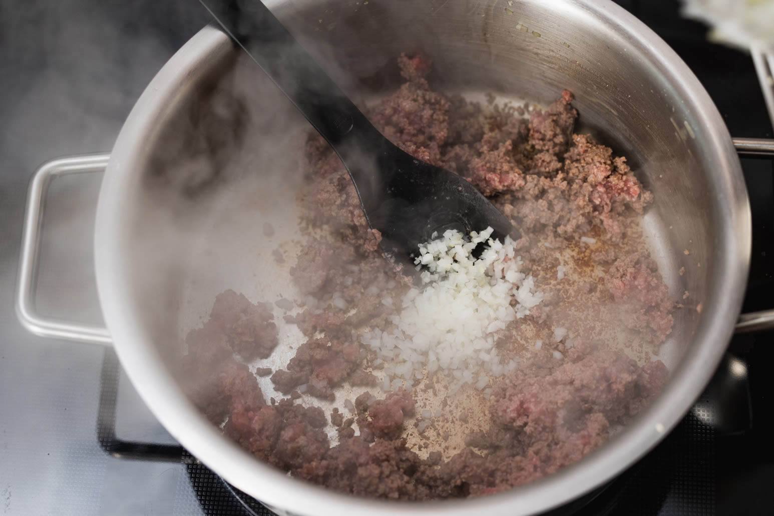 Schritt 1: Hackfleisch zubereiten