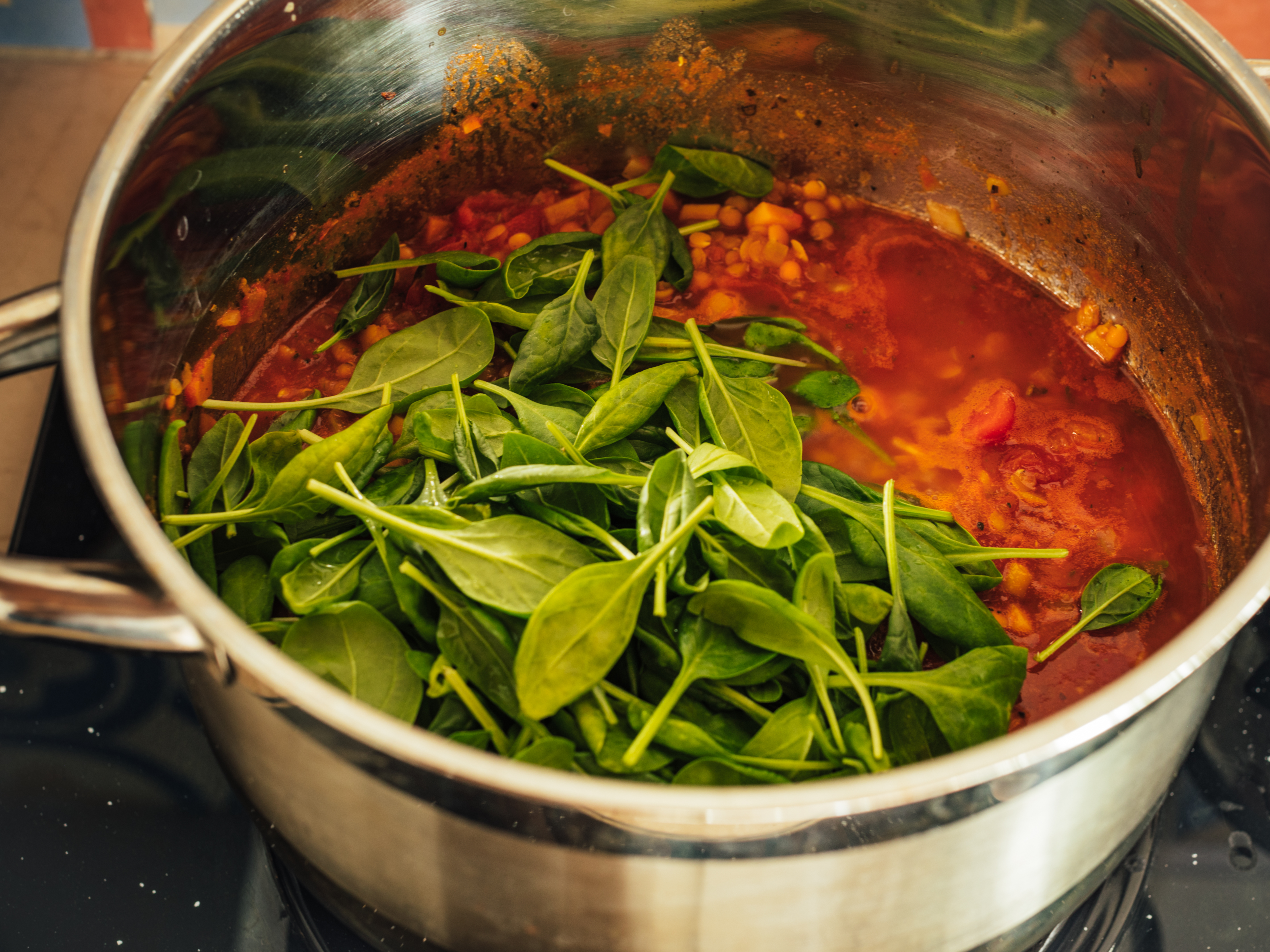 Schritt 4: Spinat beigeben