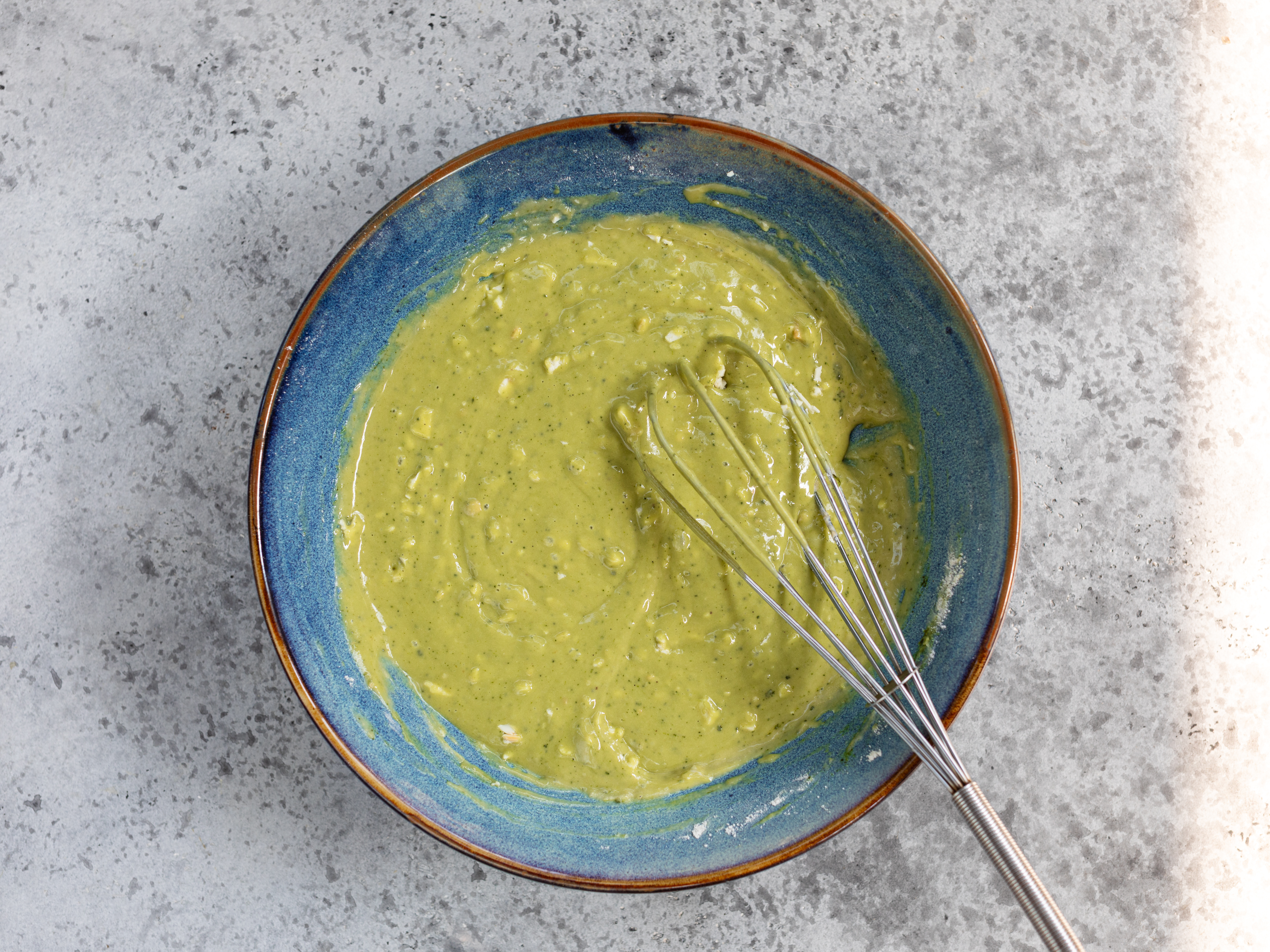 Schritt 3: Teig für Matcha Waffeln mit weisser Schokolade vorbereiten  