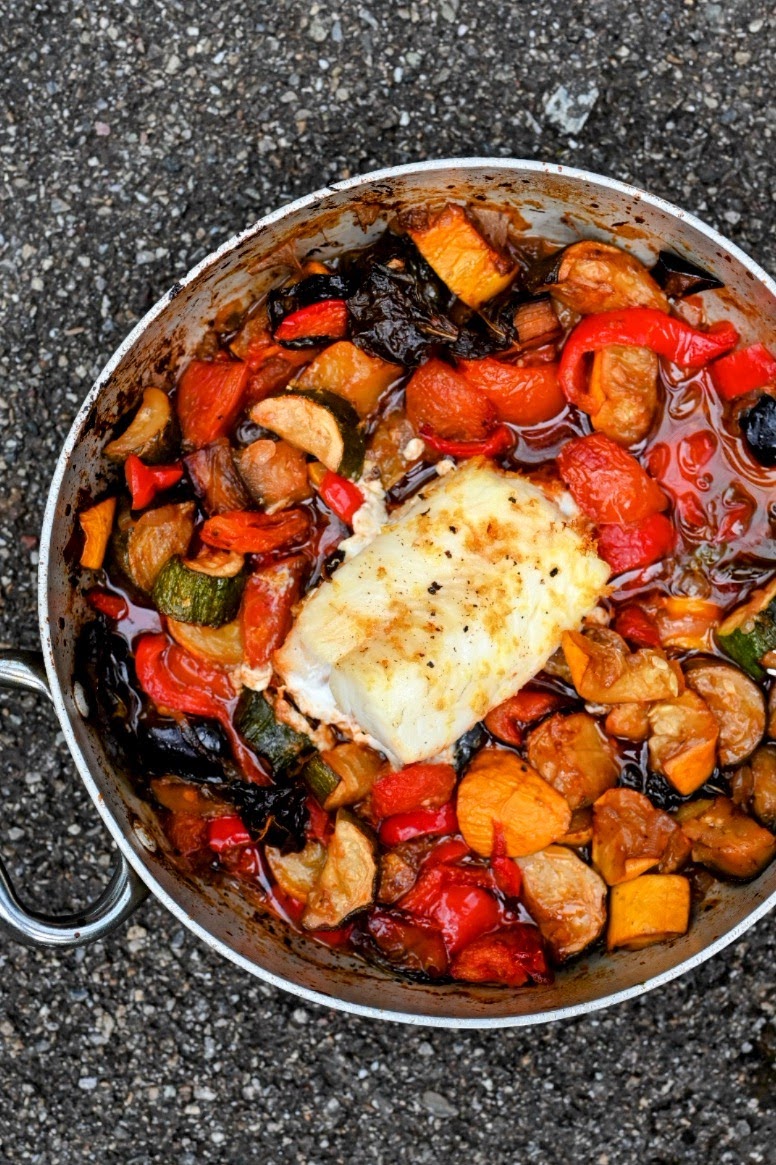 Ratatouille mit Kabeljau Rezept 1