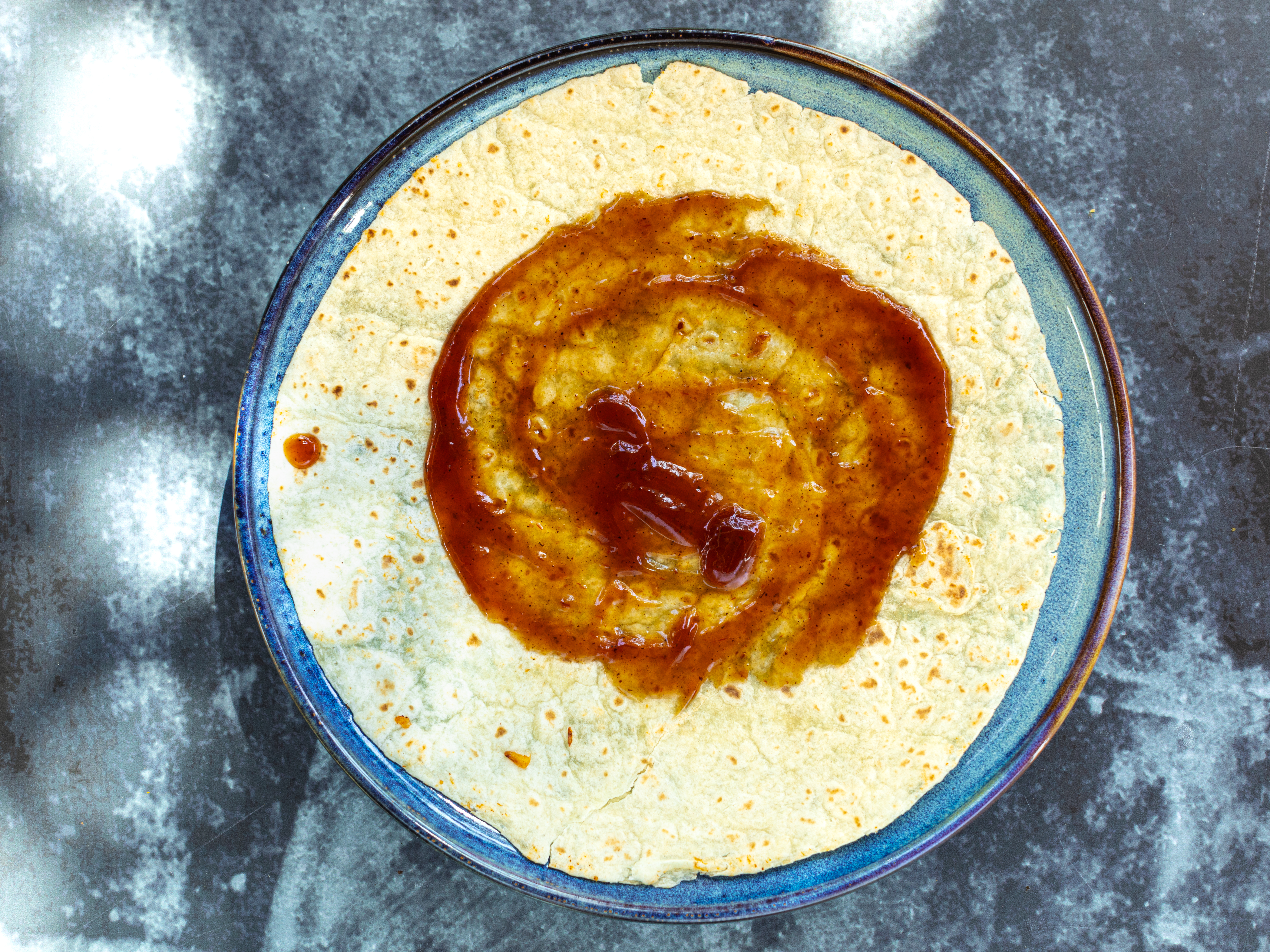 Schritt 4: Wenn gewünscht, kann man noch extra BBQ Sauce verwenden