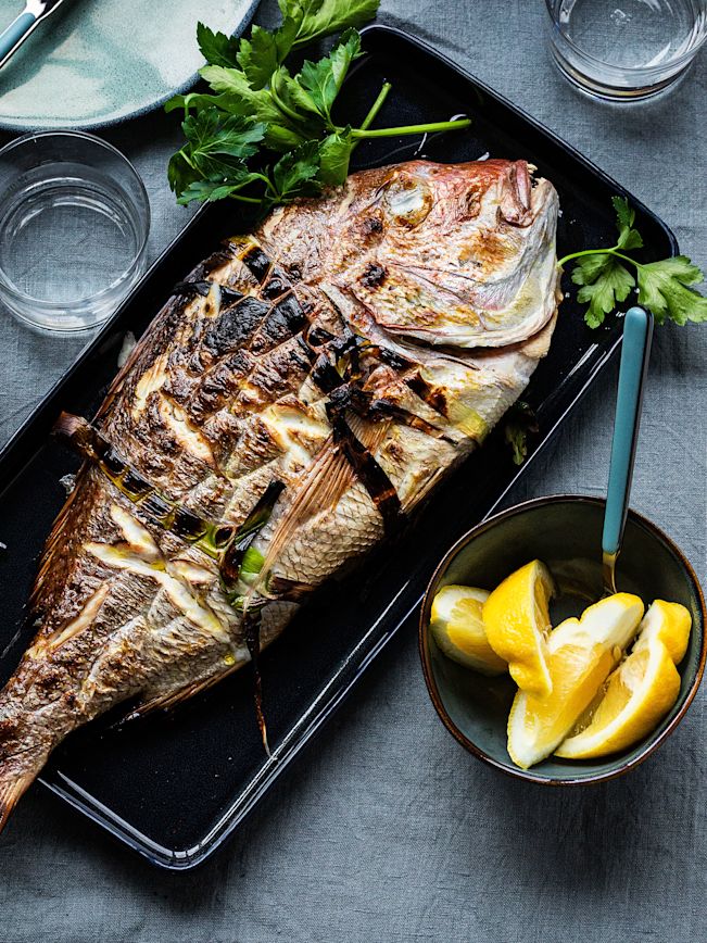 Red Snapper vom Grill Rezept Red Snapper vom Grill Rezept