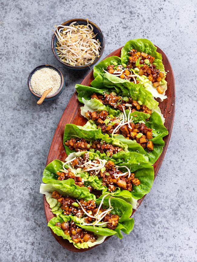 Salat Wraps mit Kohlrabi und Tempeh Rezept 1 Salat Wraps mit Kohlrabi und Tempeh Rezept 1